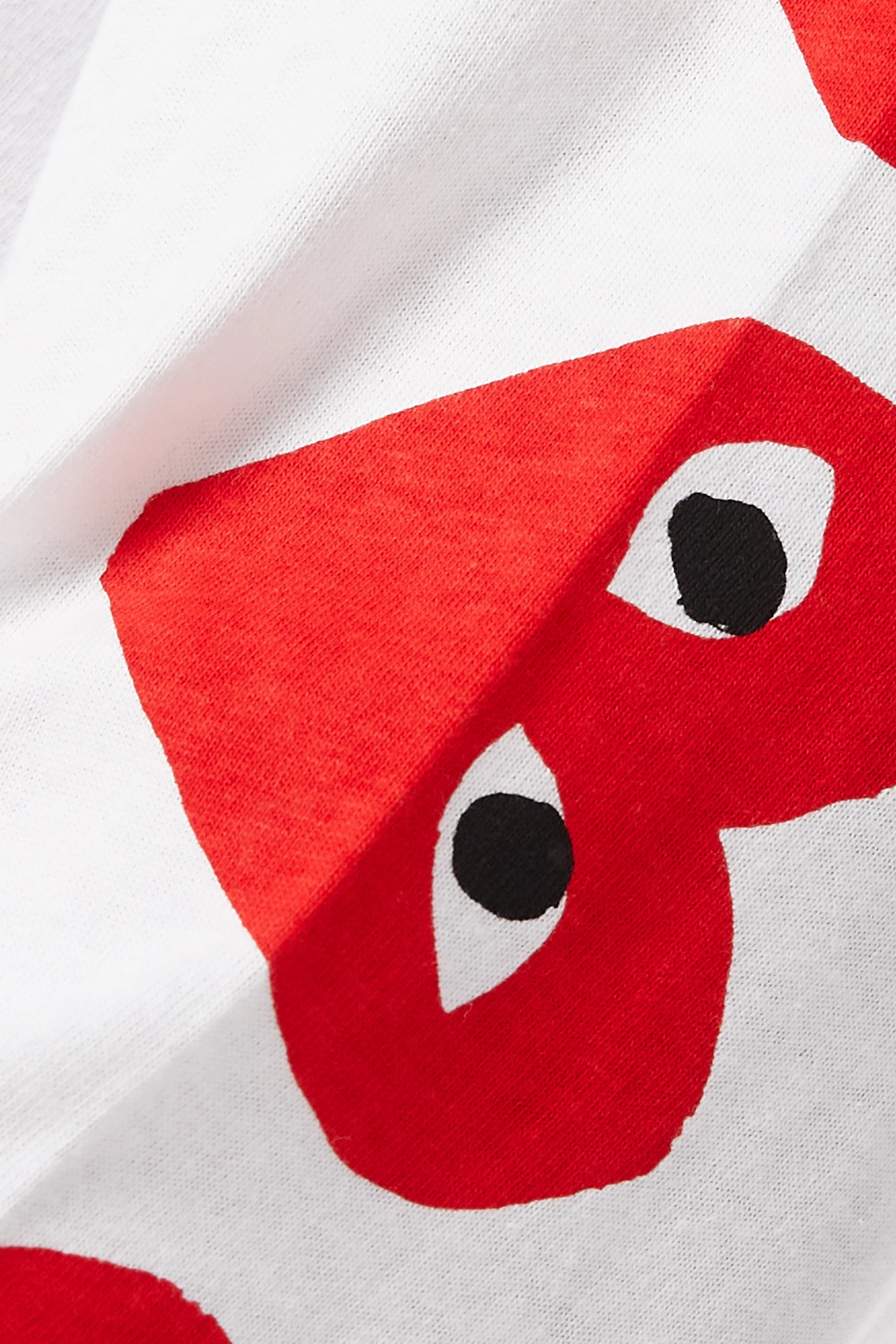 Half Heart White Comme Des Garcons T Shirt Half Heart Cdg Play