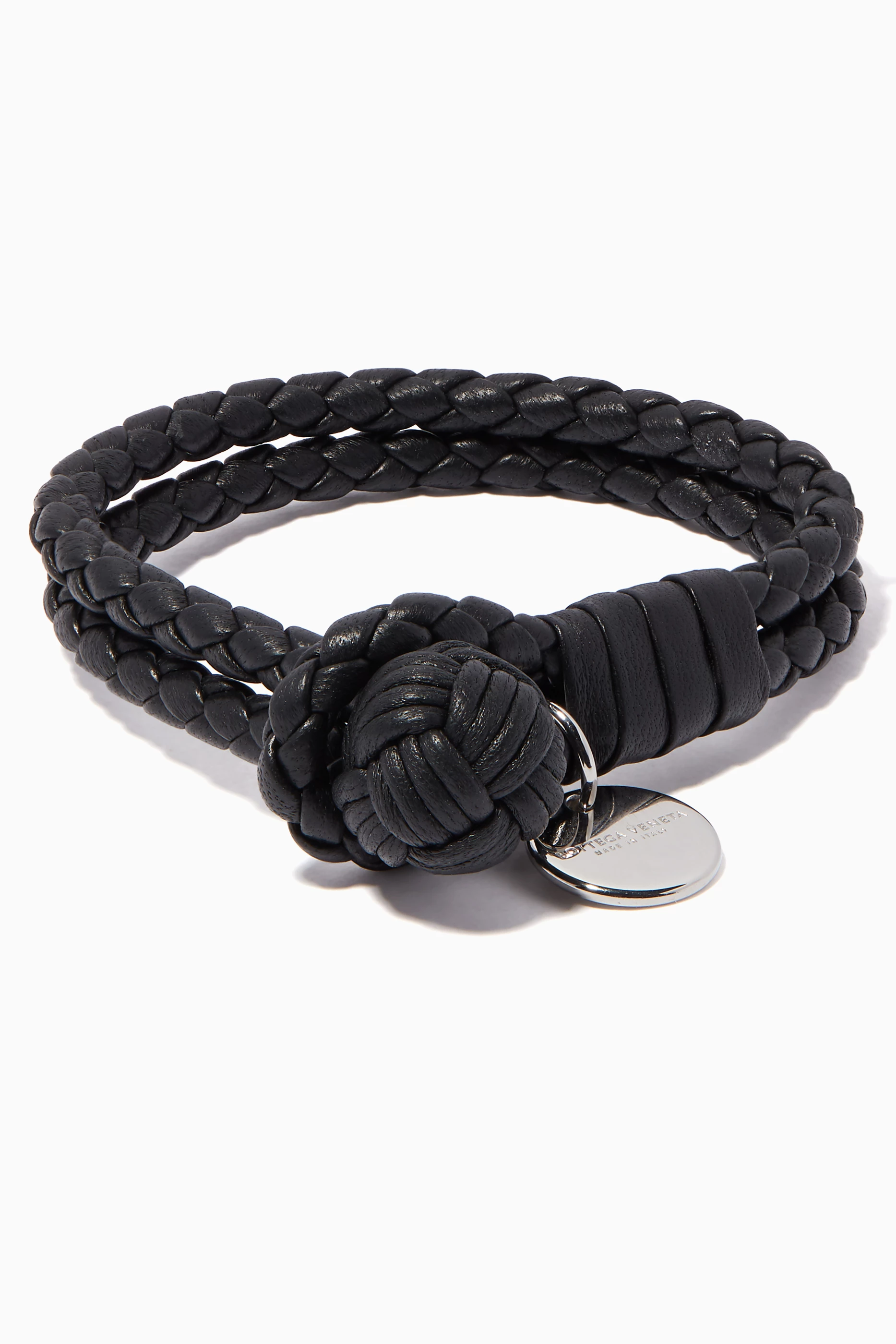 アクセサリーその他 BOTTEGA VENETA Leather bracelet Nero Bottega Veneta Nero Intrecciato Nappa Bracelet in Black for