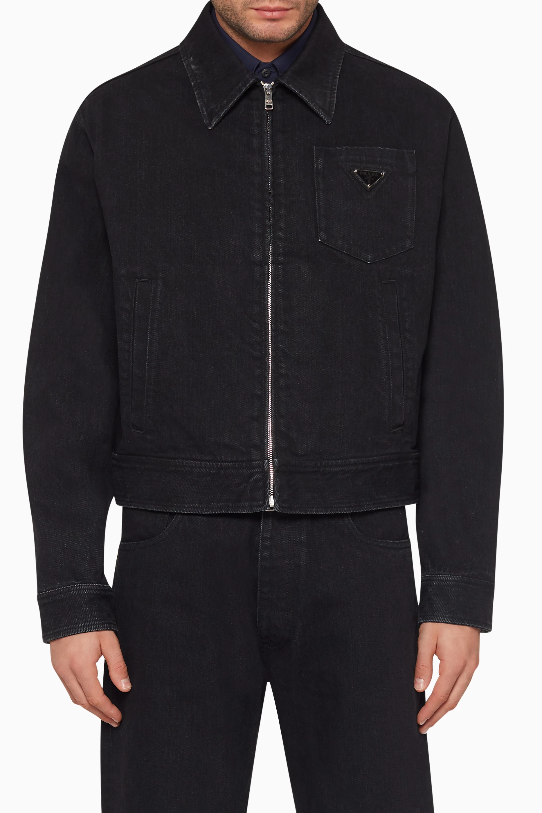 Prada denim jacket sales