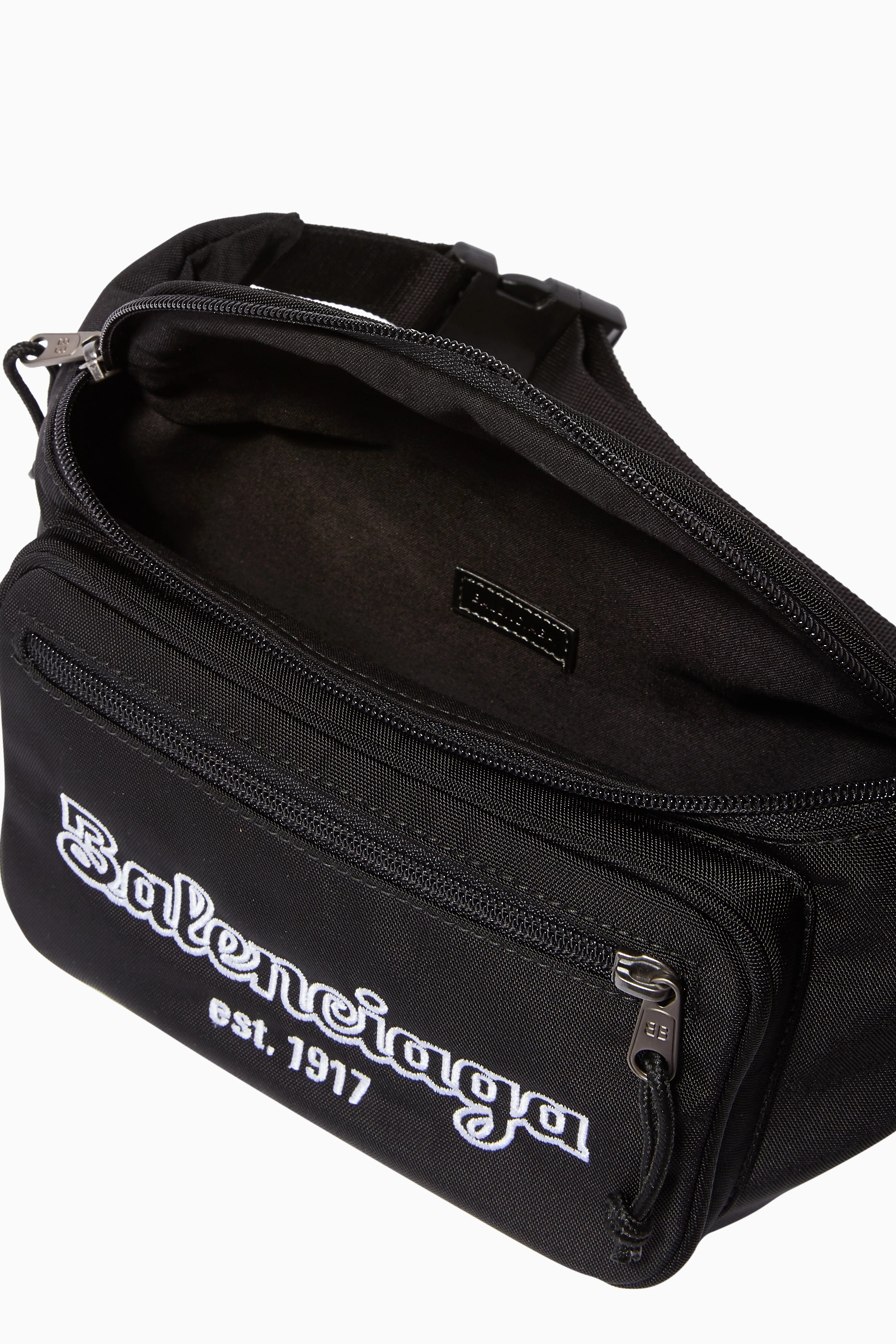 Balenciaga ボディバッグ ブラック 1917 Buy Balenciaga Black Est. 1917 Nylon Explorer Belt Pack for Men