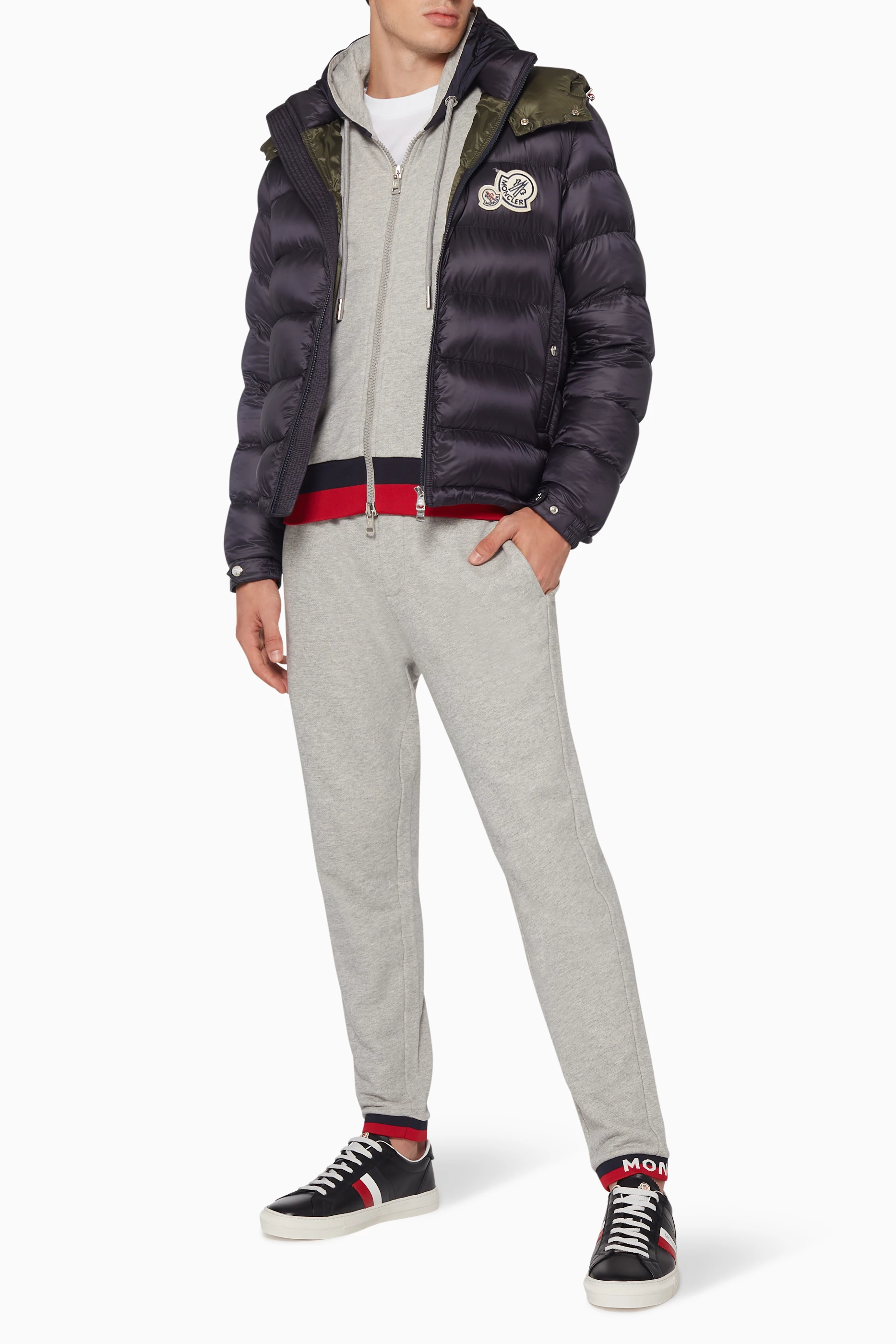 Buy Moncler Blue Bramant Logo Patch Down Jacket for Men Online Ounass Kuwait