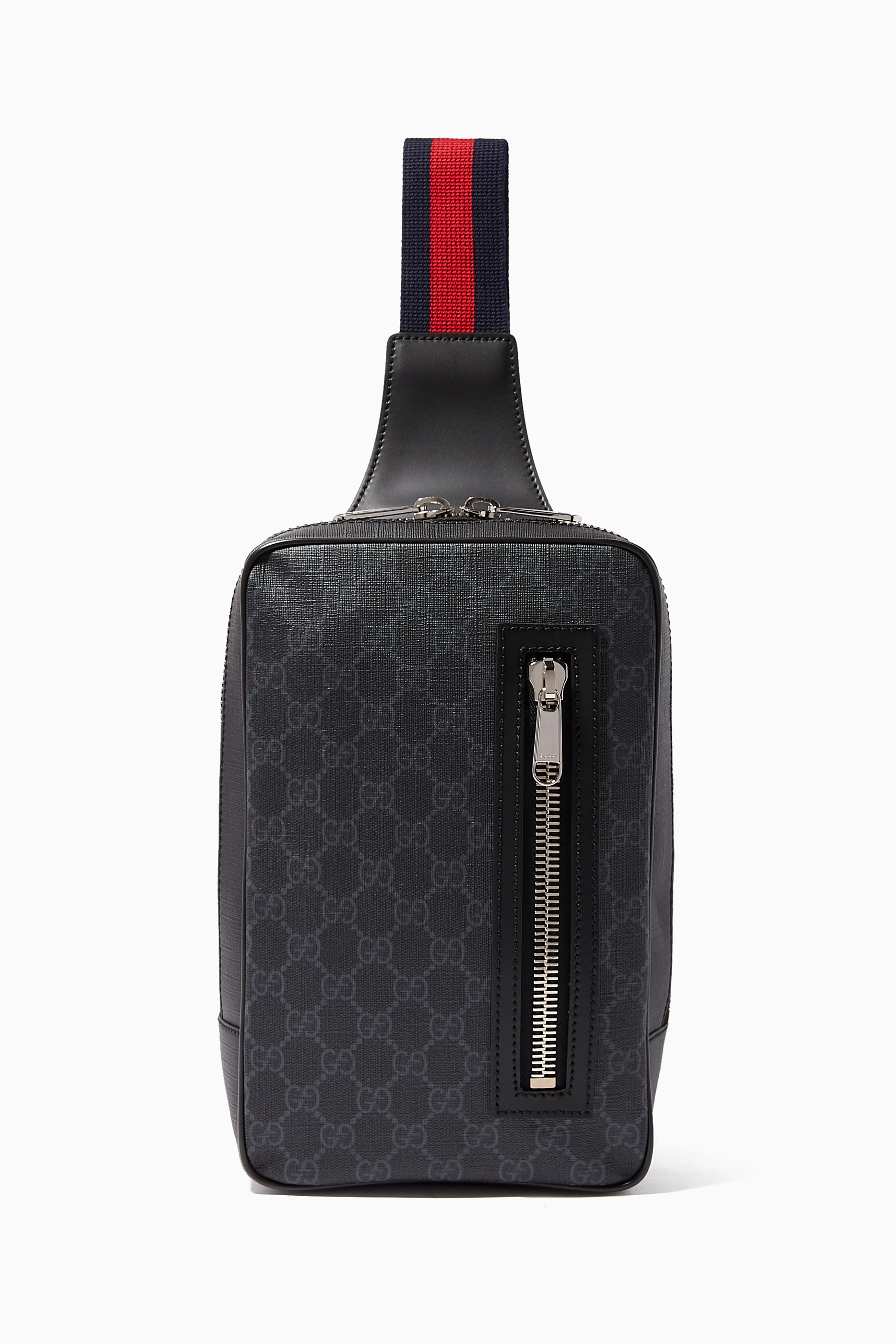Buy Gucci Black GG Supreme Messenger Cross Body Bag for Men Online Ounass Kuwait