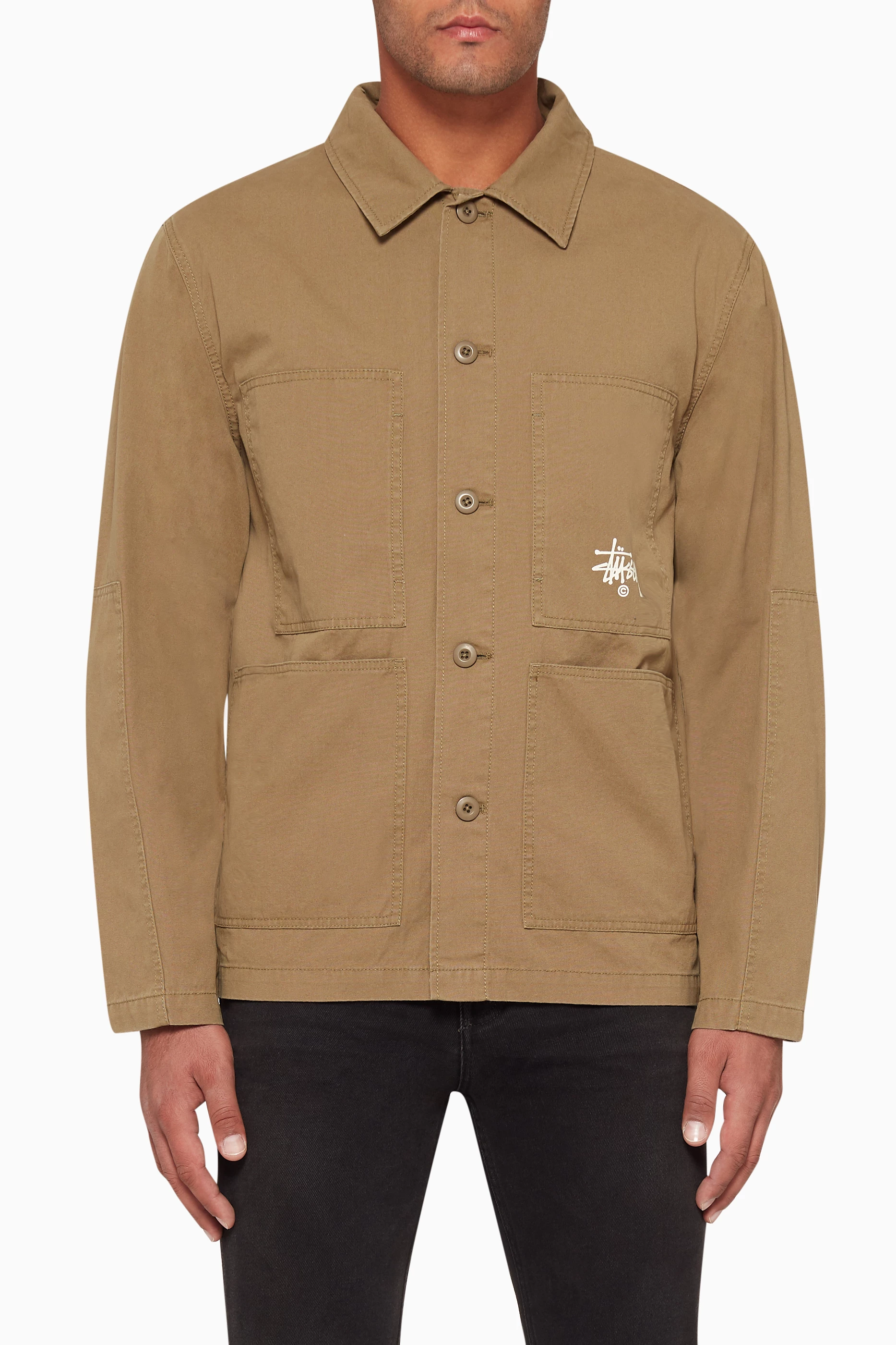 Buy Stussy Neutral Torque Logo Jacket for Men Online Ounass Kuwait