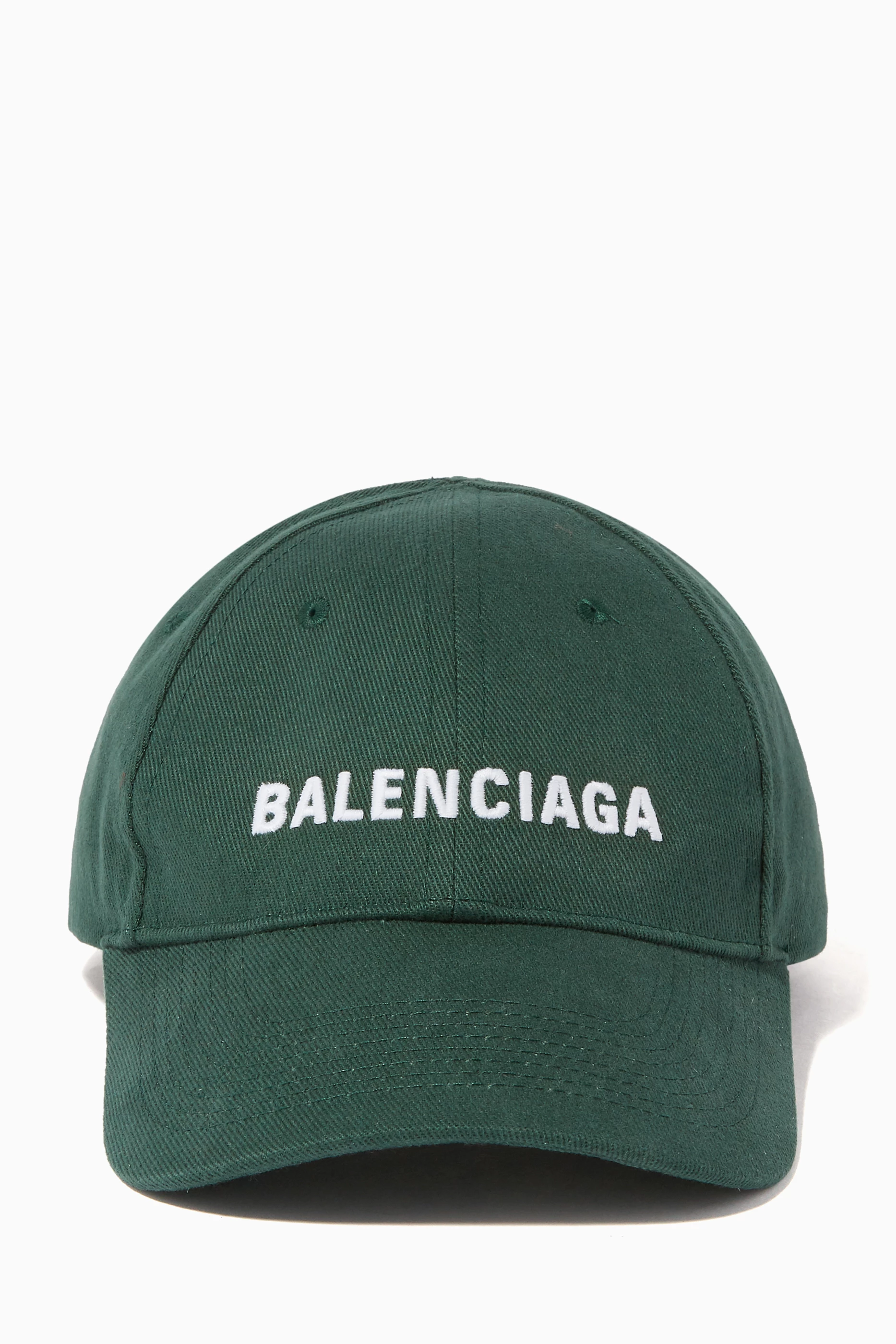 Buy Balenciaga Green Embroidered Baseball Cap for Men Online Ounass Kuwait