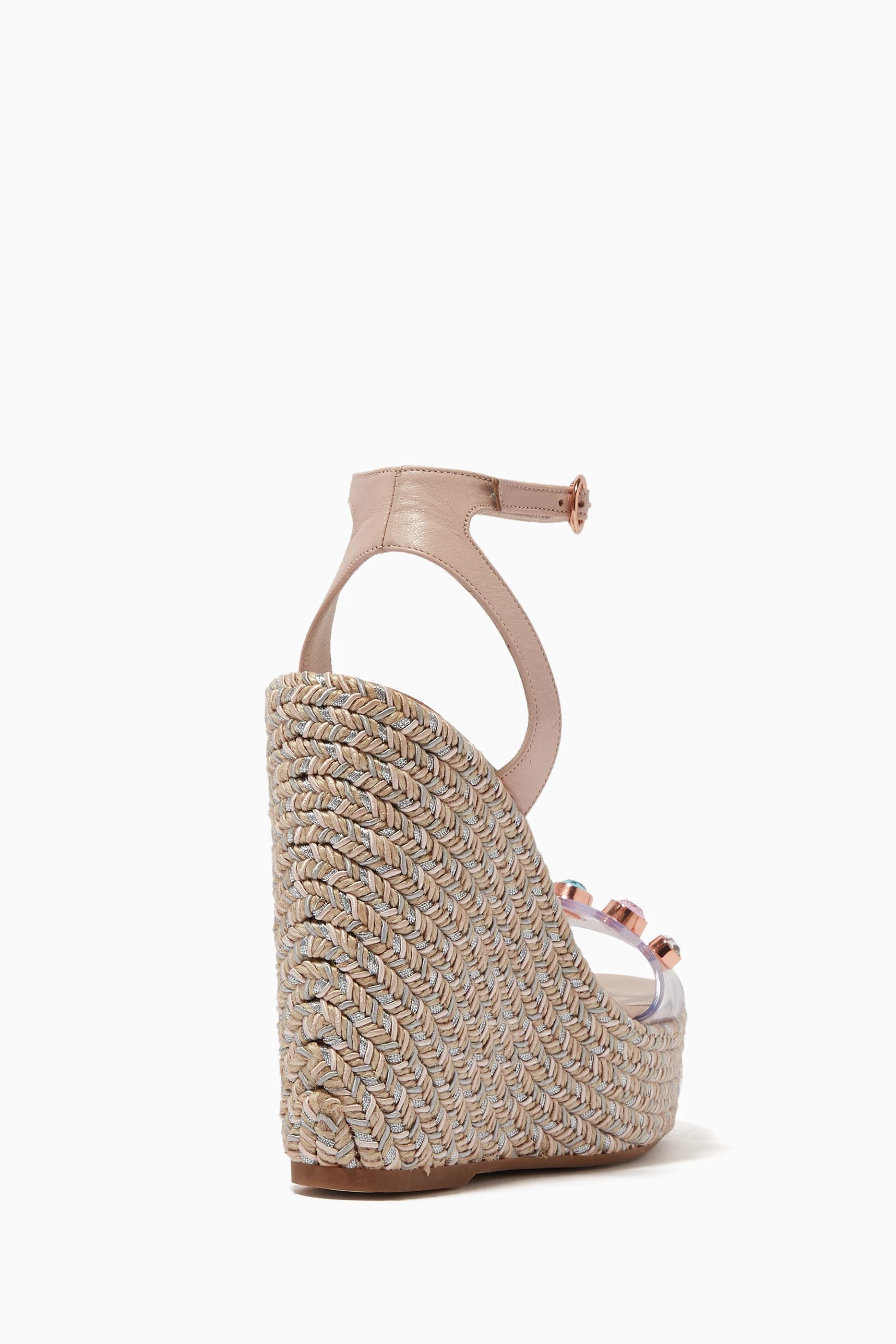 Buy Sophia Webster Pink Dina Gem Espadrille Wedge Sandals for Women Online Ounass Kuwait