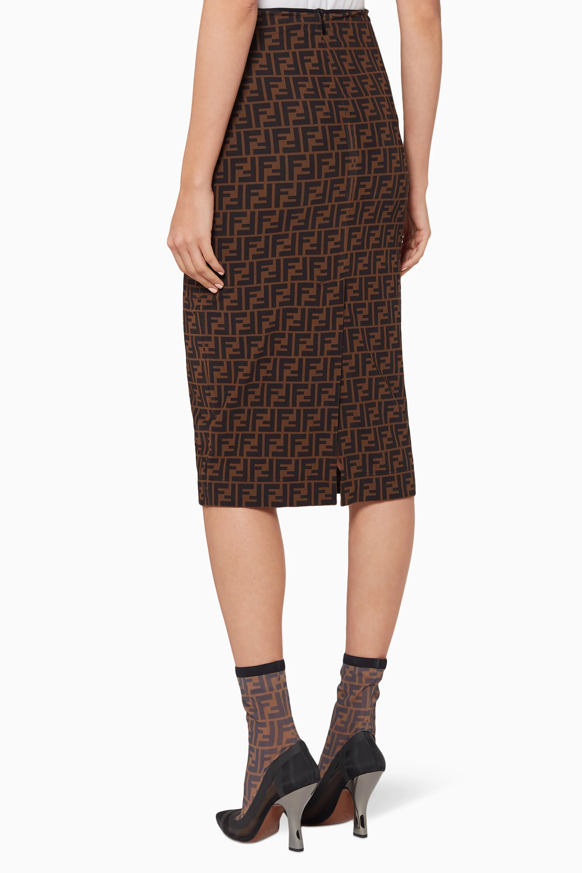 Fendi logo skirt clearance