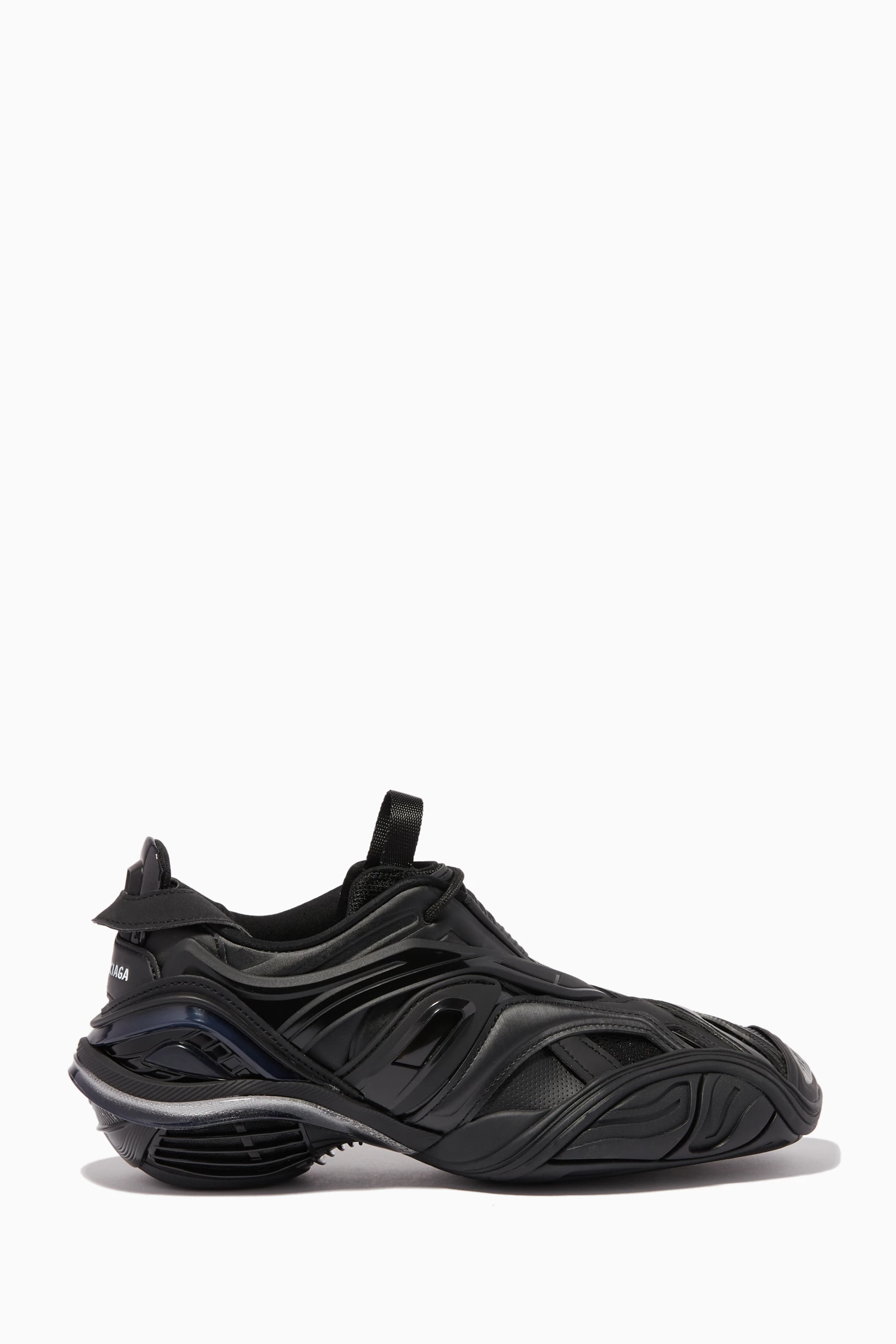 Buy Balenciaga Black Tyrex Sneakers in Molded Rubber & Nylon