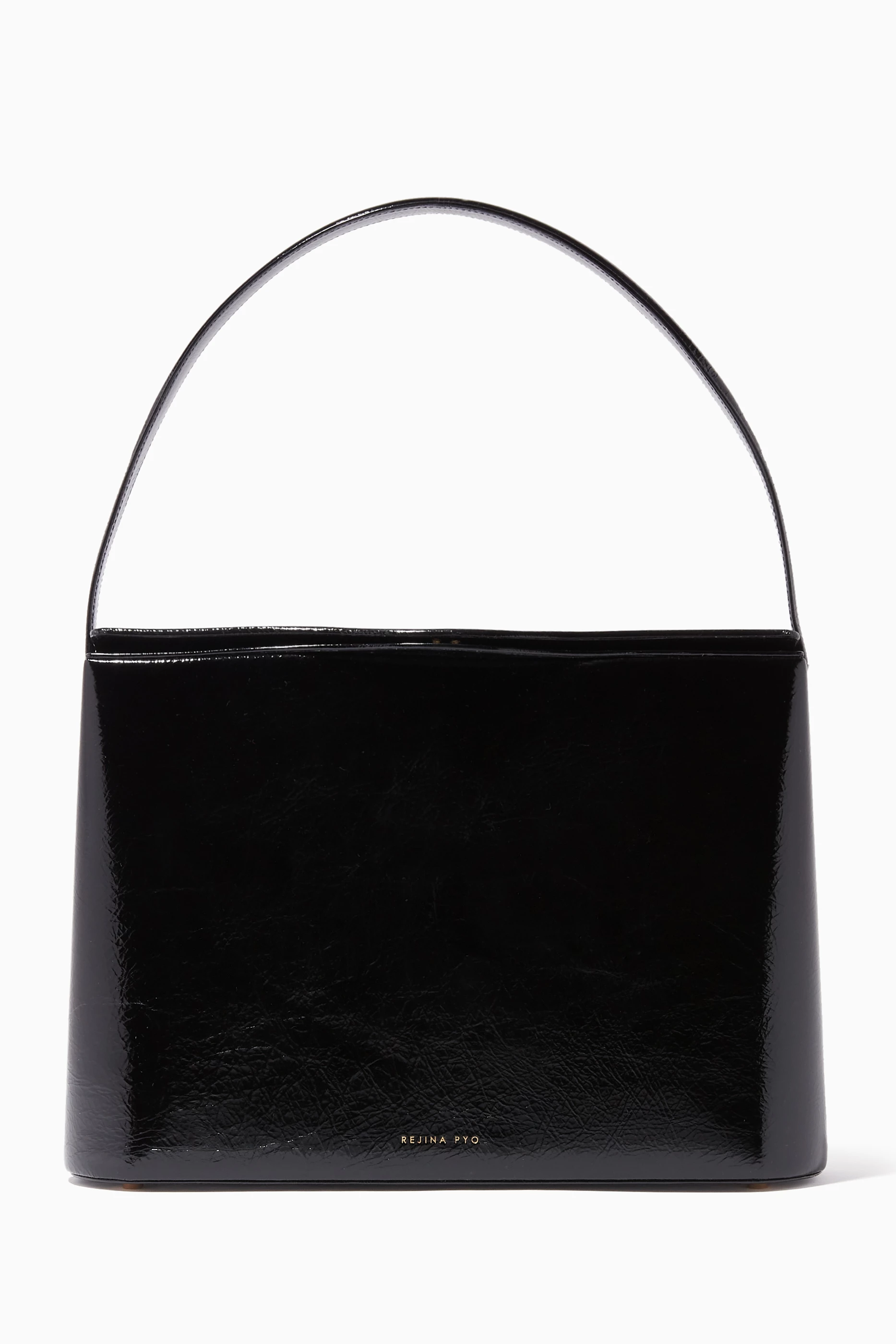 Buy REJINA PYO Black Felix Shoulder Bag in Patent Leather for Women Online Ounass Kuwait