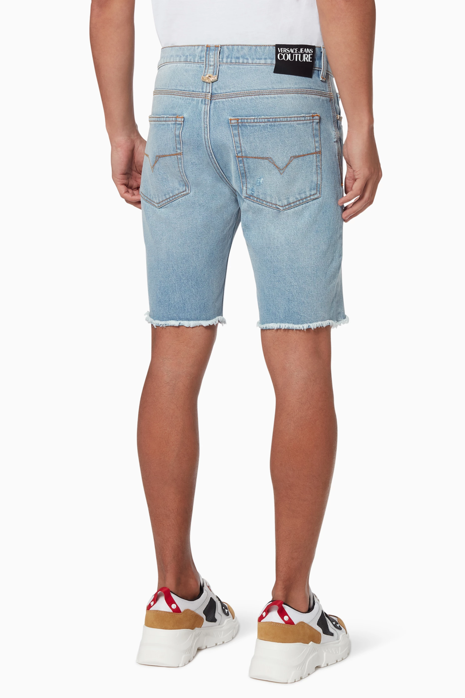 Versace denim shorts cheap