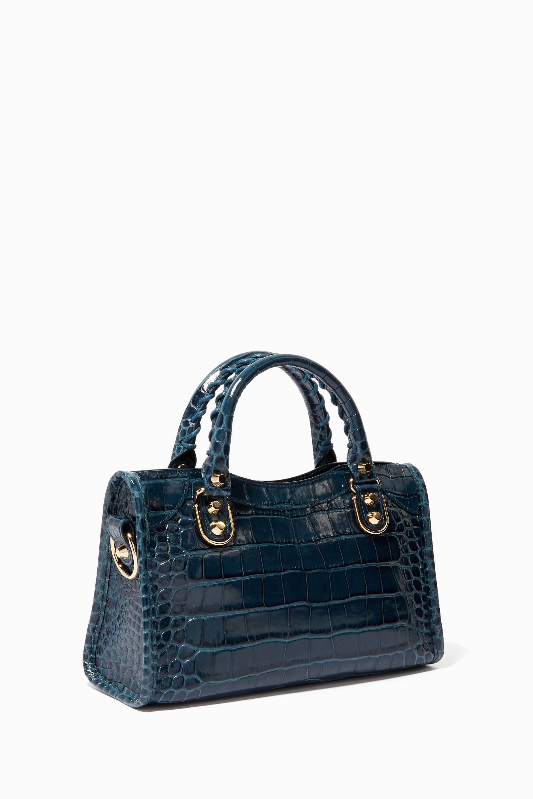【VIP価格】BALENCIAGA Electric Blue Crocodile Skin Clutch Balenciaga Electric Blue Crocodile Skin Clutch | Luxury
