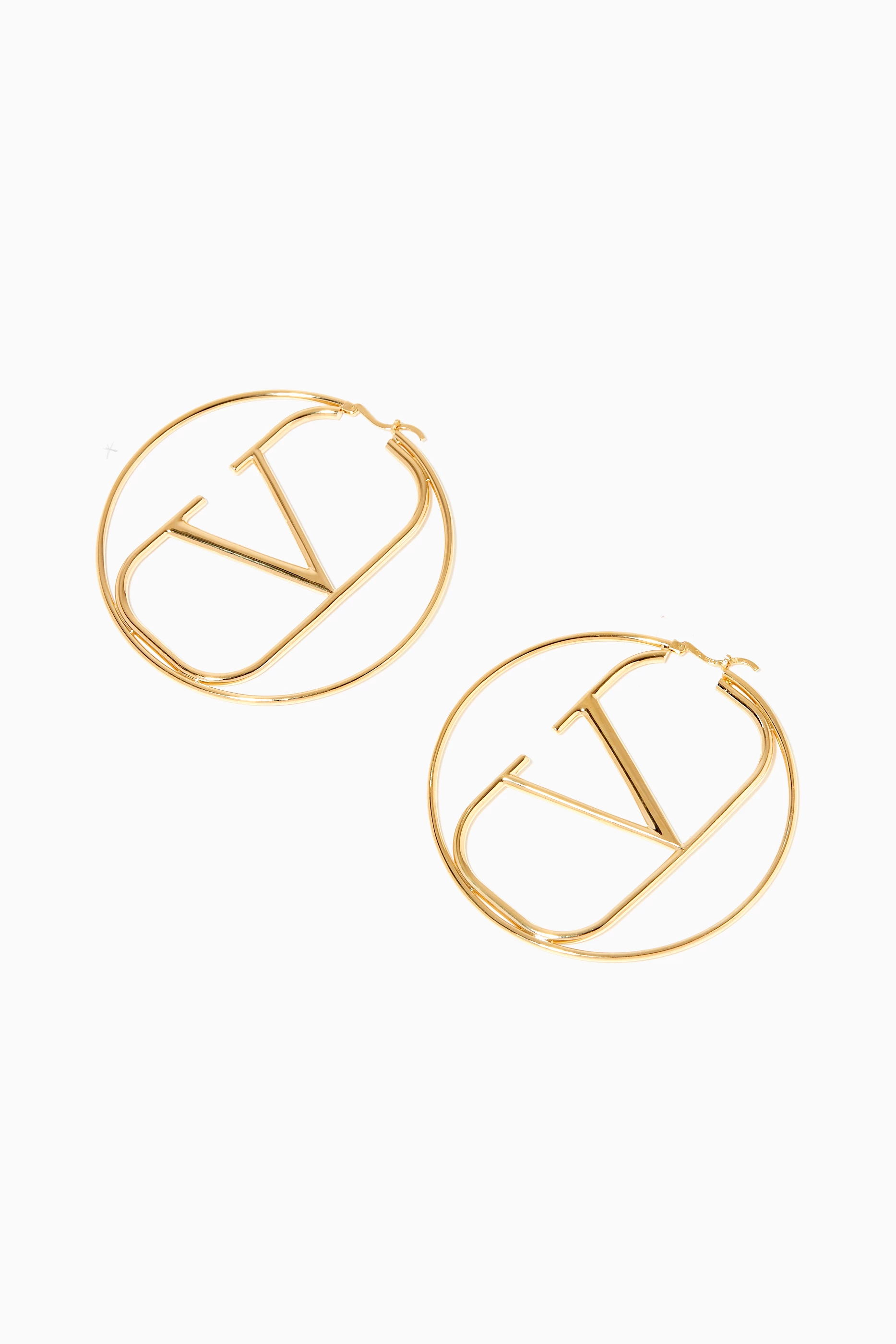 アクセサリー Valentino Garavani Gold V-logo Hoop 20876235_53979712_322.jpg