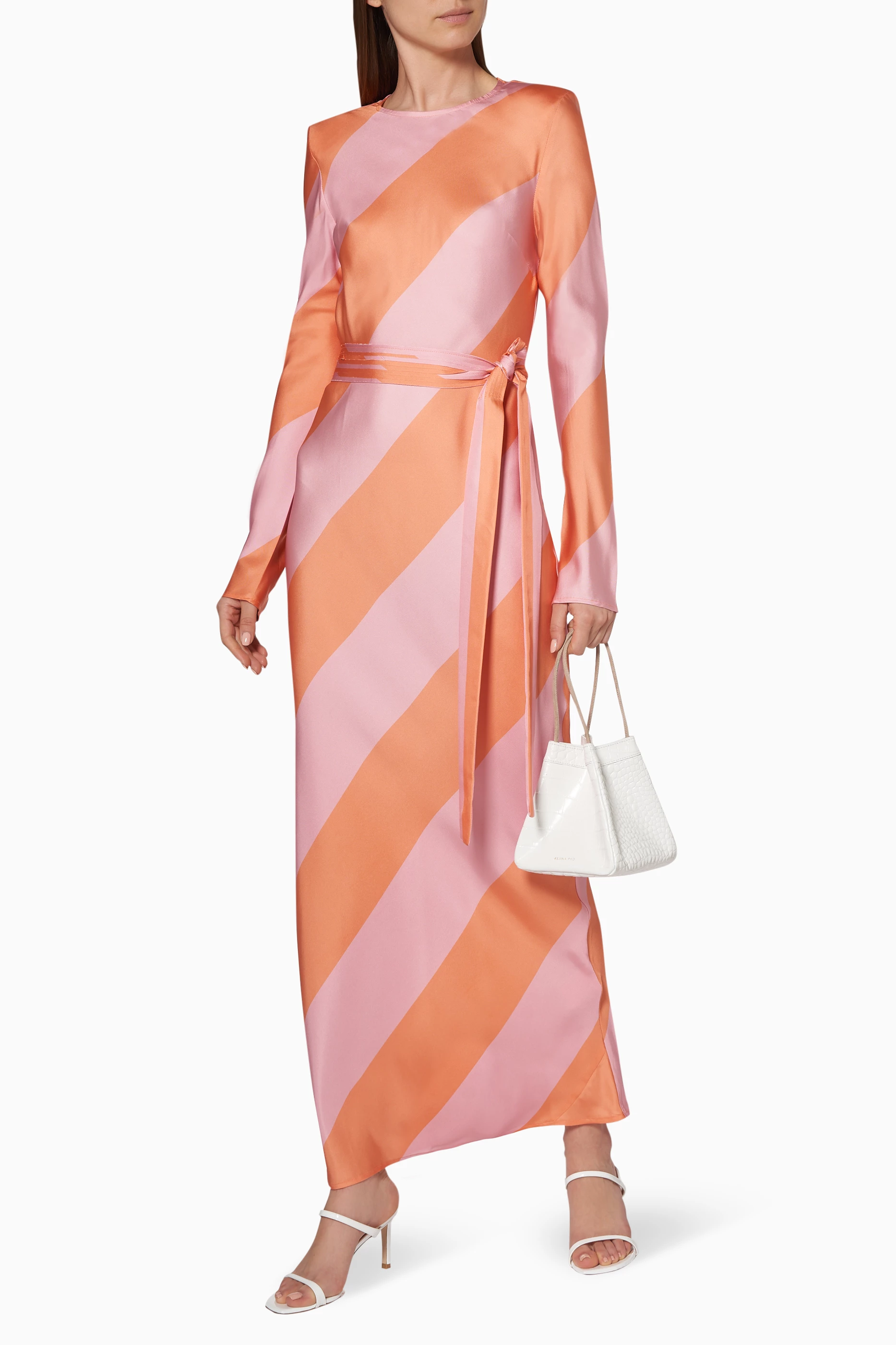 Buy Maggie Marilyn Pink Get Em Girl Silk Maxi Dress for Women Online Ounass Kuwait