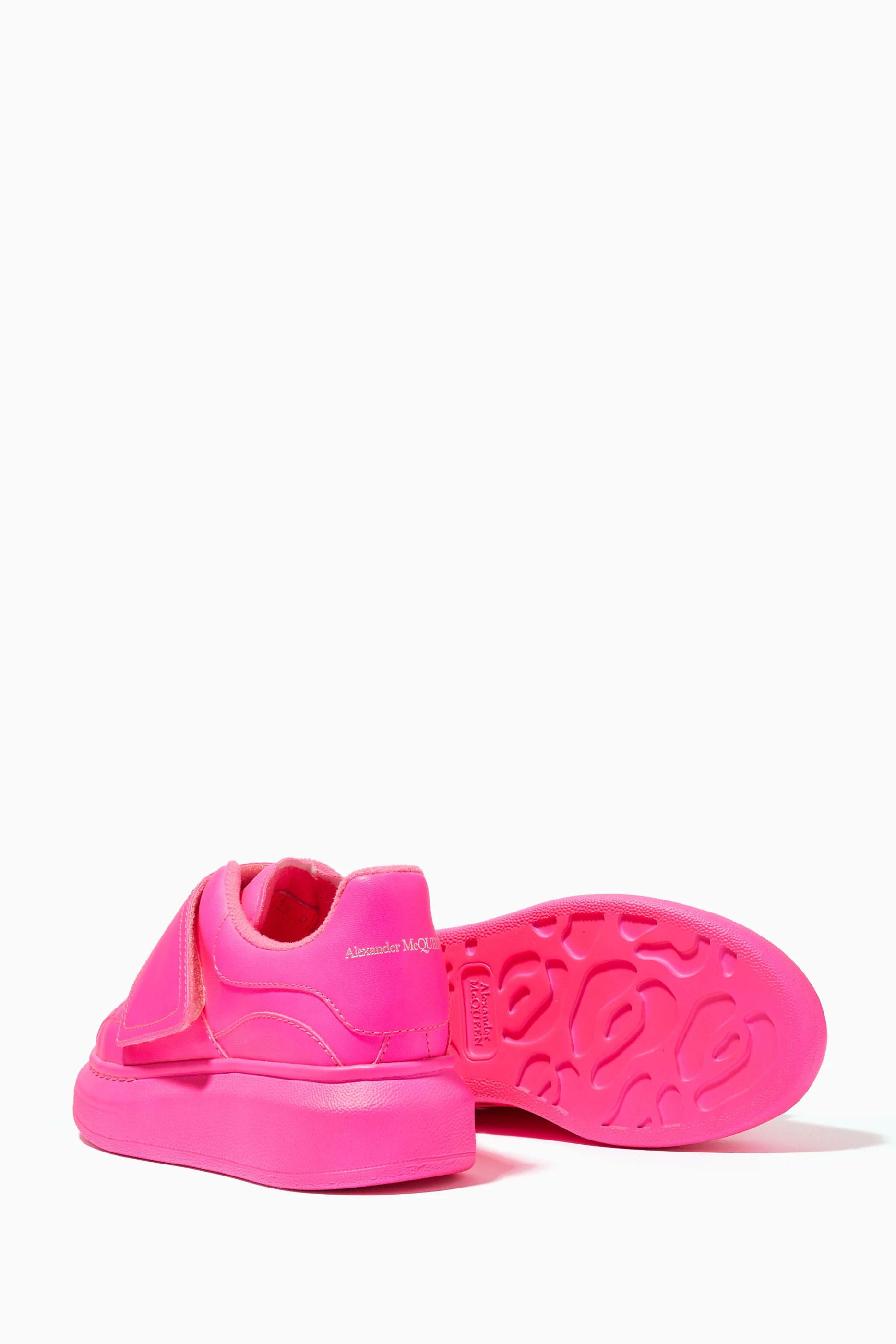 Buy McQueen Pink Oversized Neon Sneakers for Baby Girls Online