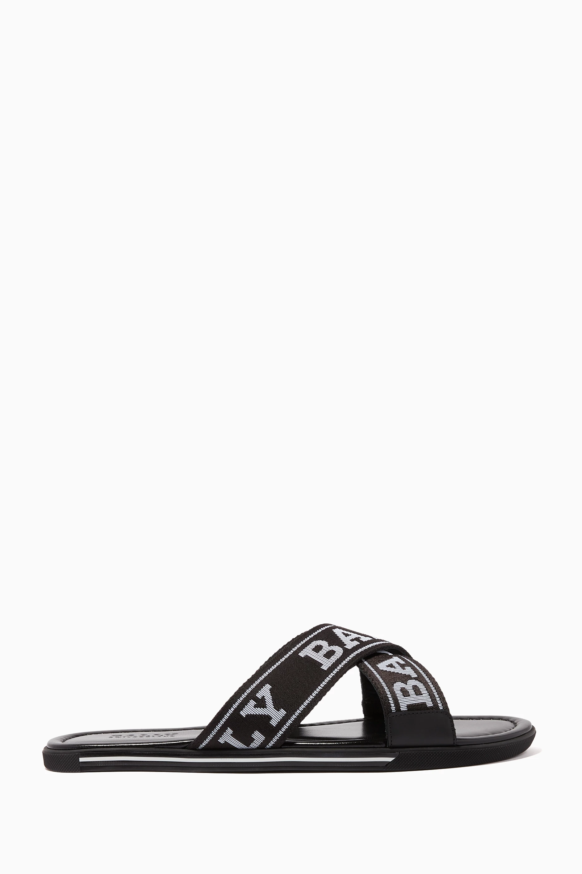 Buy Bally Black Bonks Fabric Sandals for Men Online Ounass Kuwait