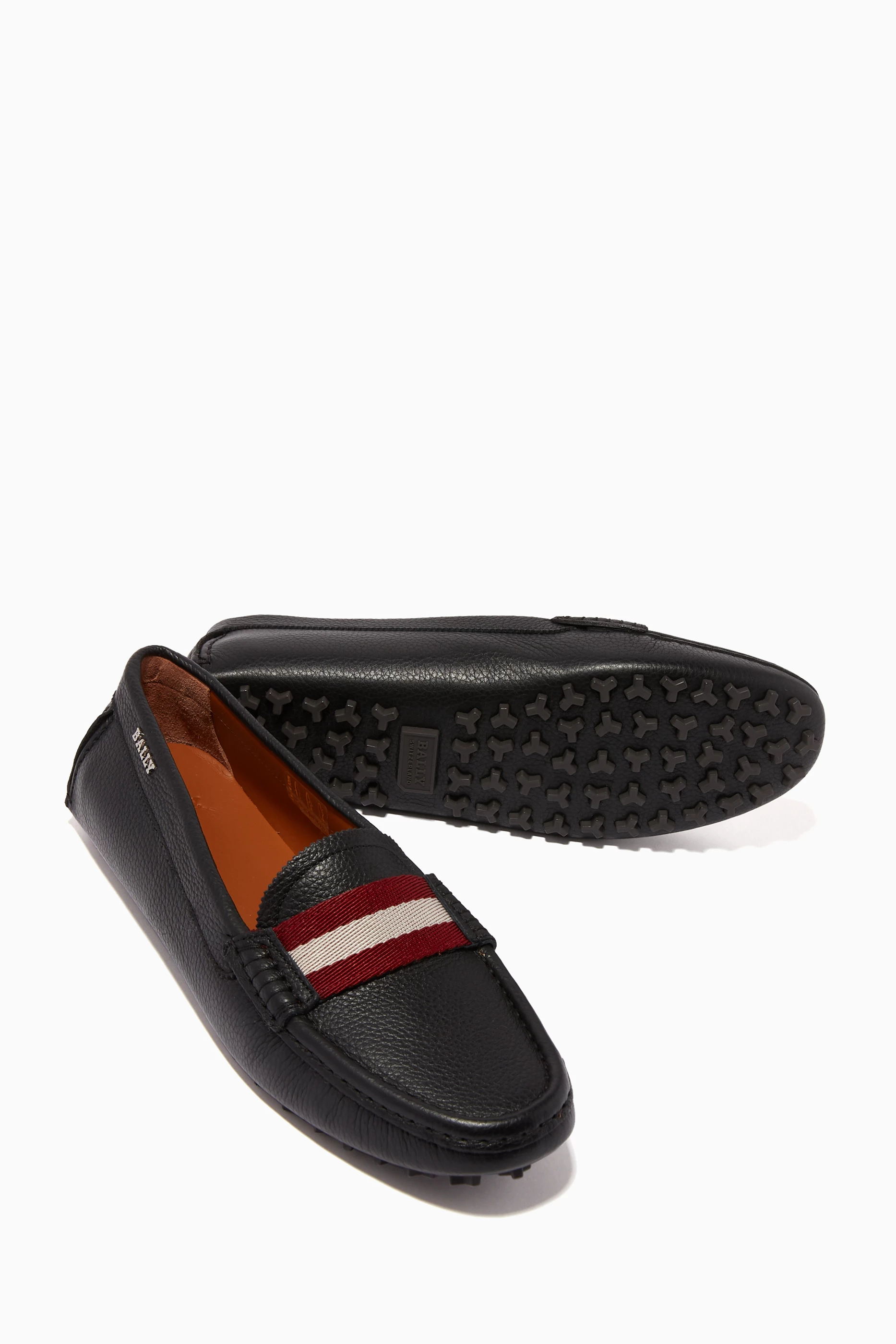 Buy Bally Black Ladyes Leather Driver Shoes for Women Online Ounass Kuwait