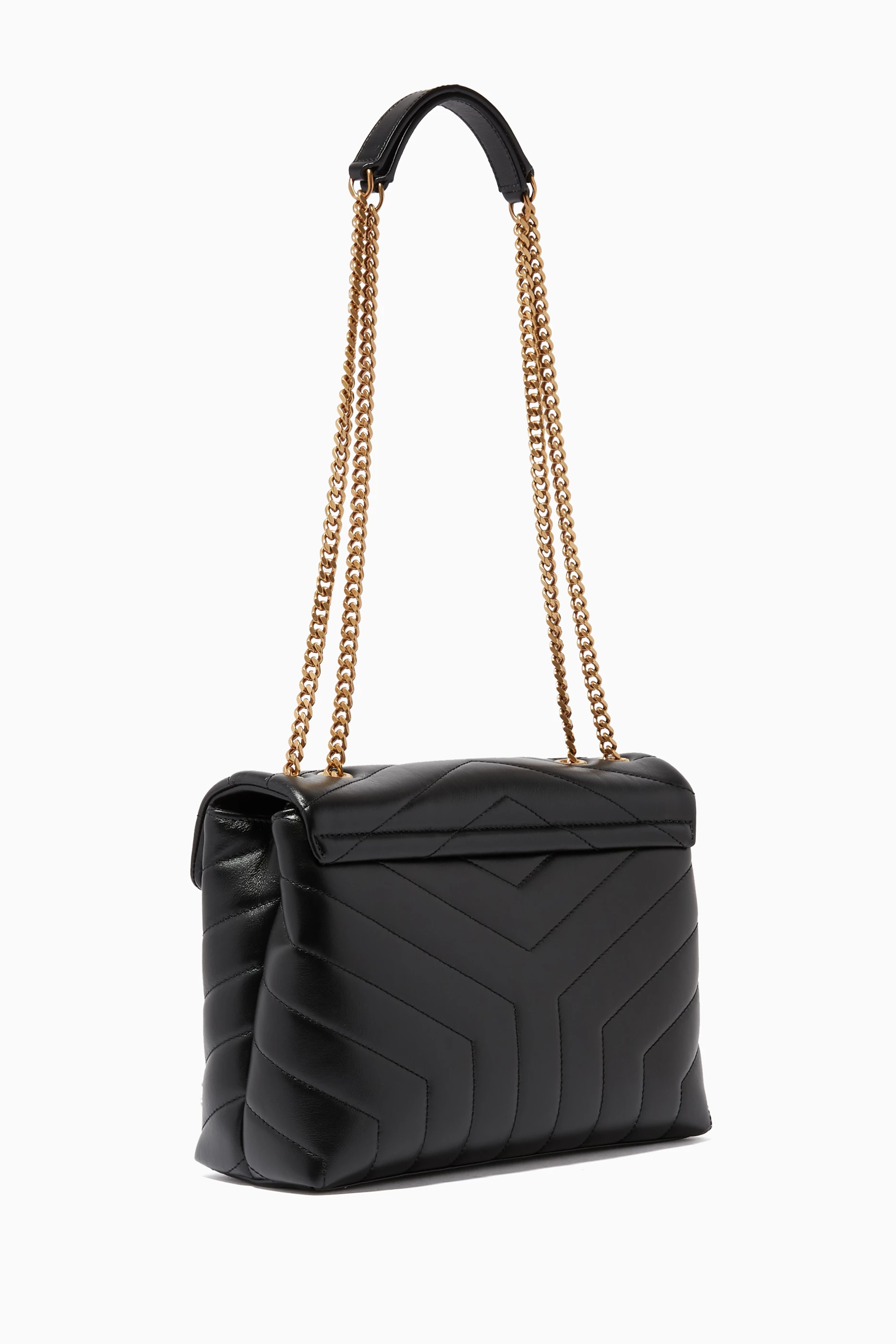 Buy SAINT LAURENT Black Small Loulou Bag in Y Matelasse Leather for Women Online Ounass Kuwait