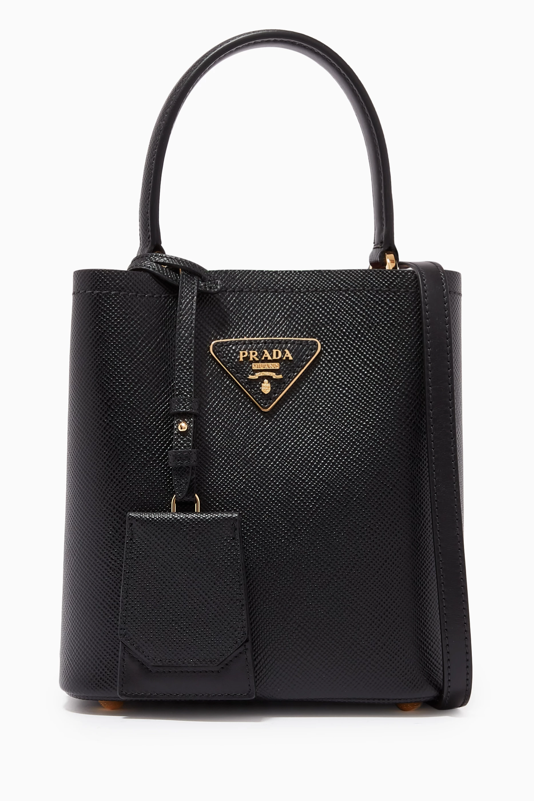 【関税＆送料込み】Prada Small Panier Tote Bag Prada Small Panier crystal-embellished Tote Bag | Black
