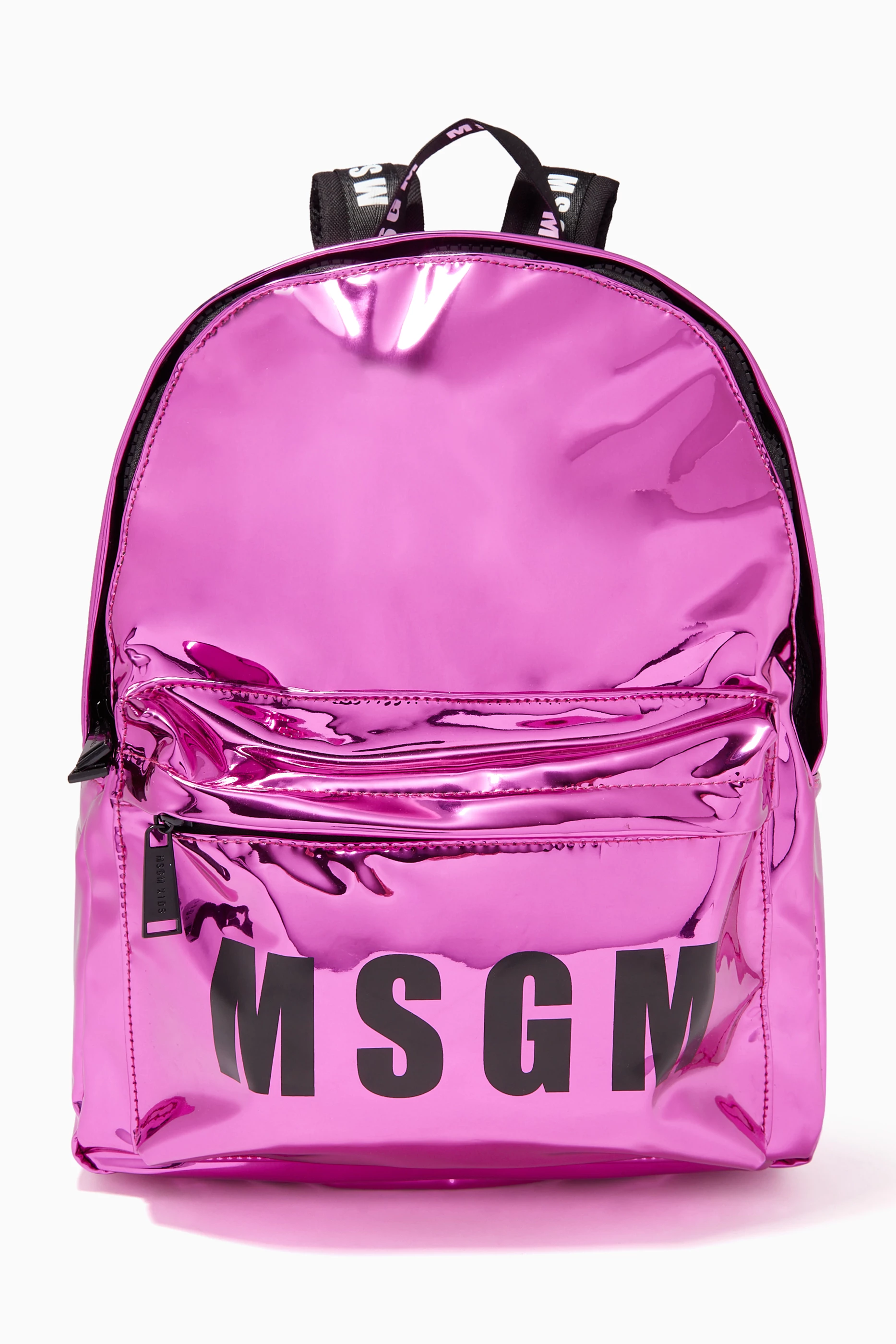 Buy MSGM Pink Logo Backpack in Lurex for Girls Online Ounass Kuwait