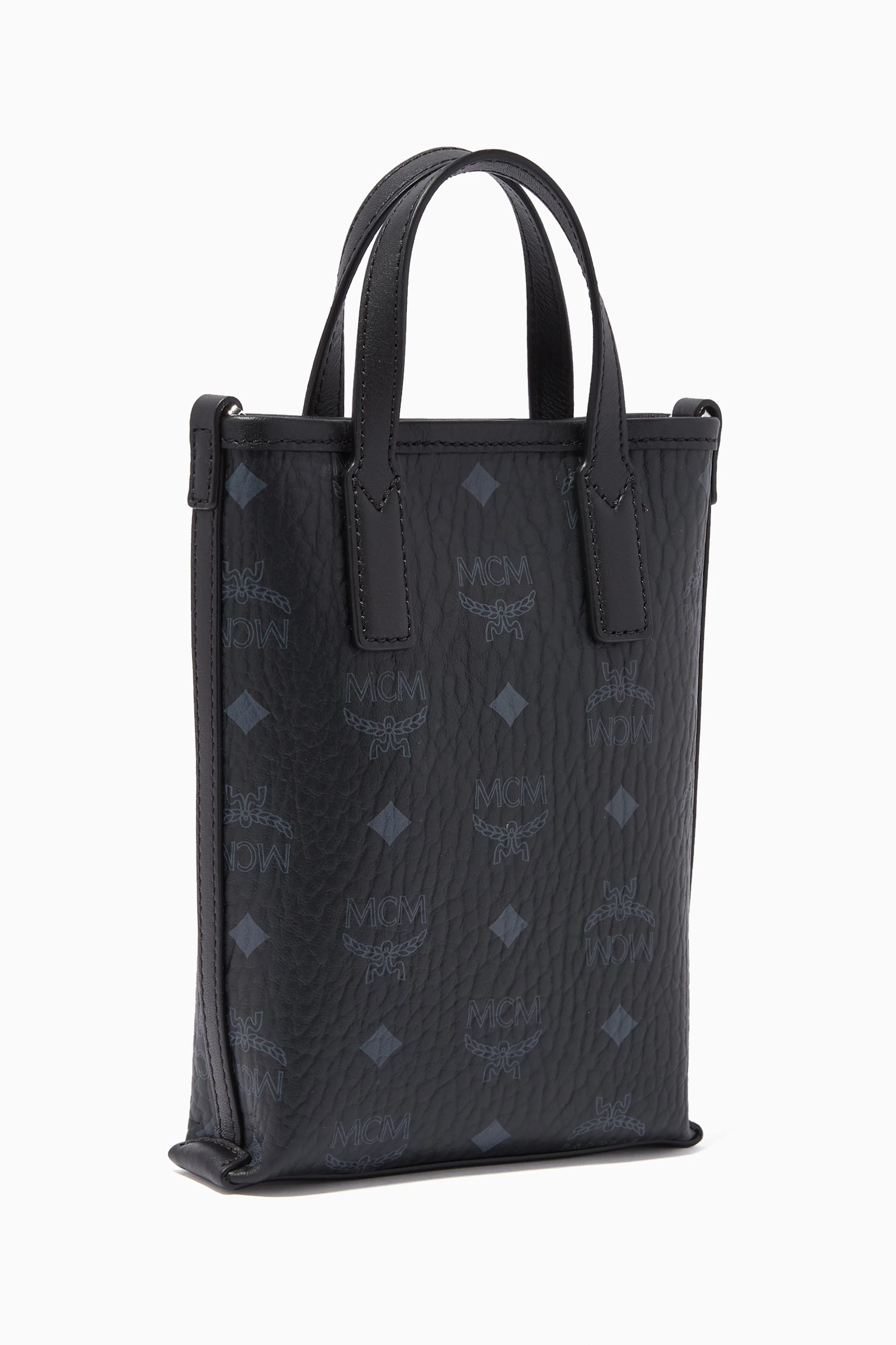Buy MCM Black Mini Essential Crossbody in Visetos for Women Online Ounass Kuwait