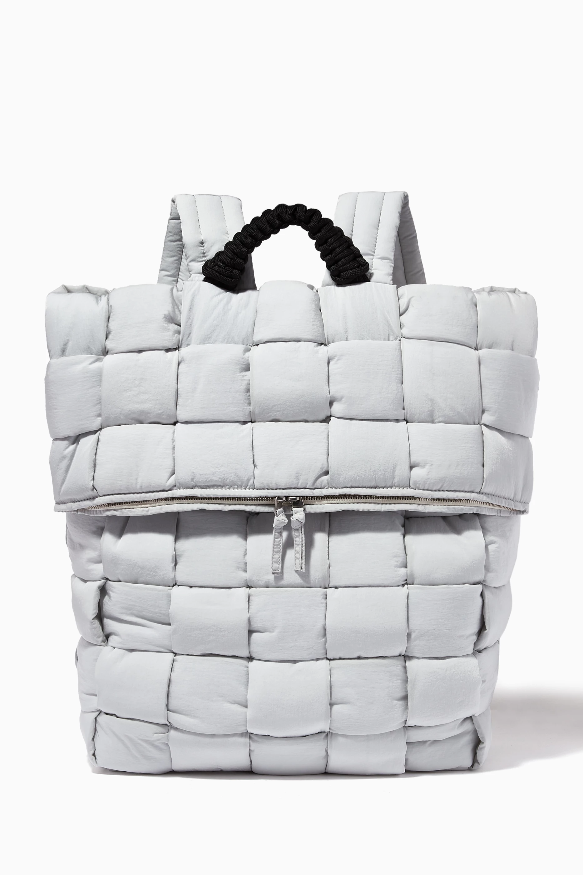 Buy Bottega Veneta White The Padded Backpack in Intrecciato Nylon for Men Online Ounass Kuwait