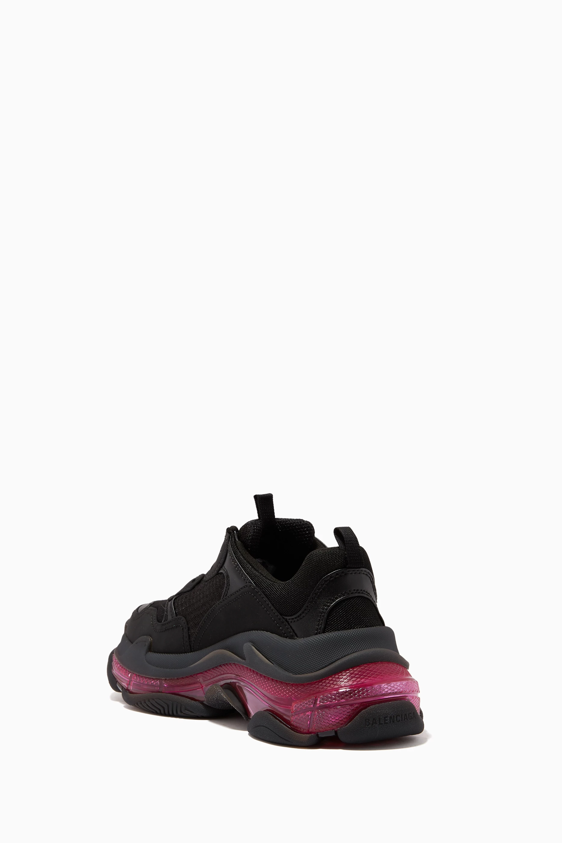 Buy Balenciaga Black Triple S Clear Sole Sneaker in Double Foam 