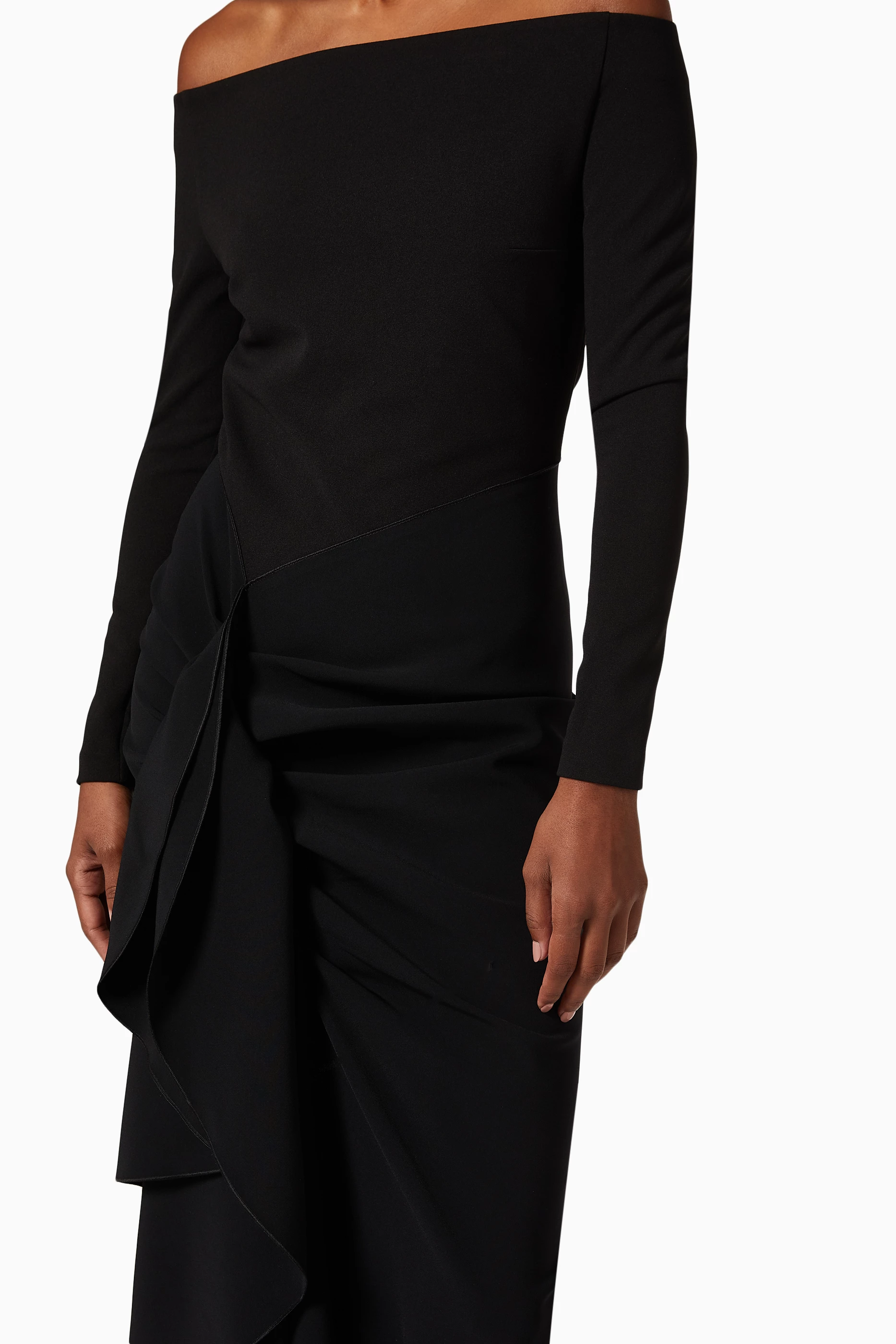 lotus midi dress in ivory solace london The Lotus Midi Dress in Ivory  Solace London
