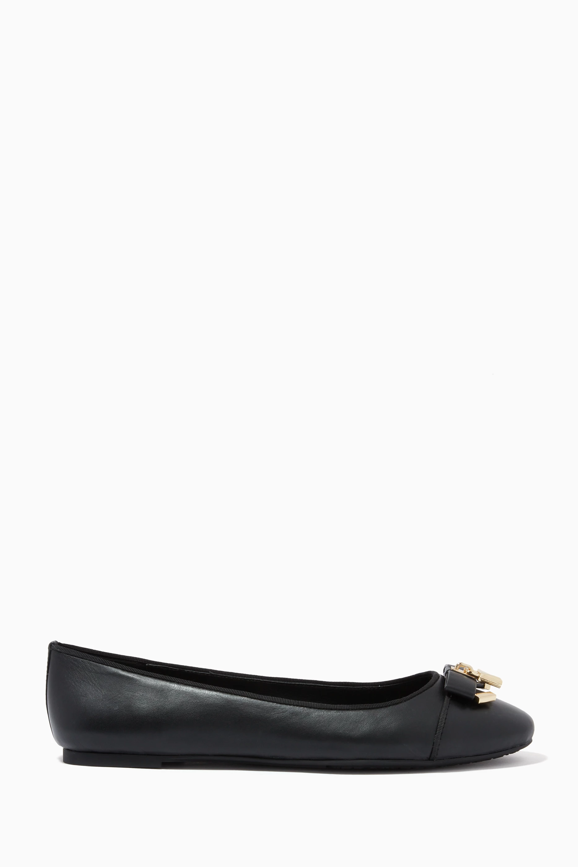 Buy Michael Kors Black Alice Ballet Flats in Leather for Women
