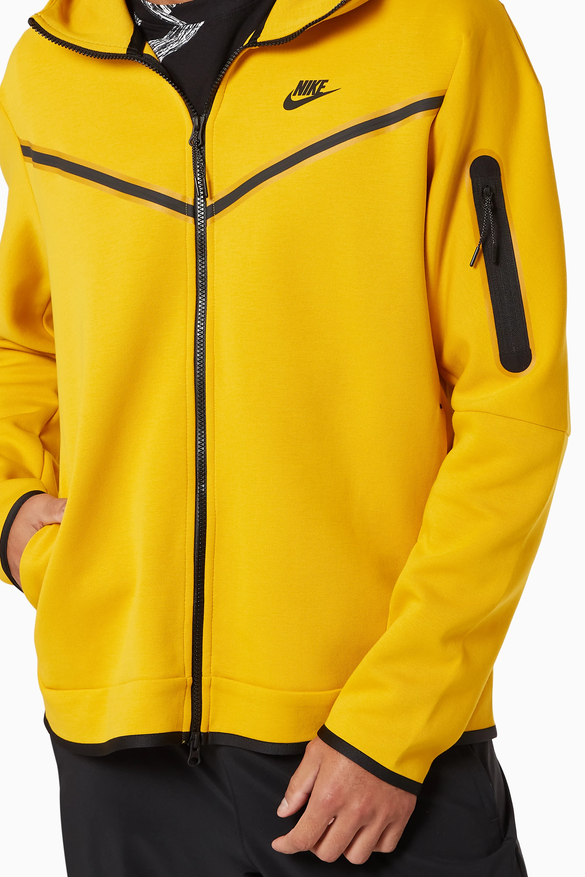 Yellow nike fleece hoodie cheap