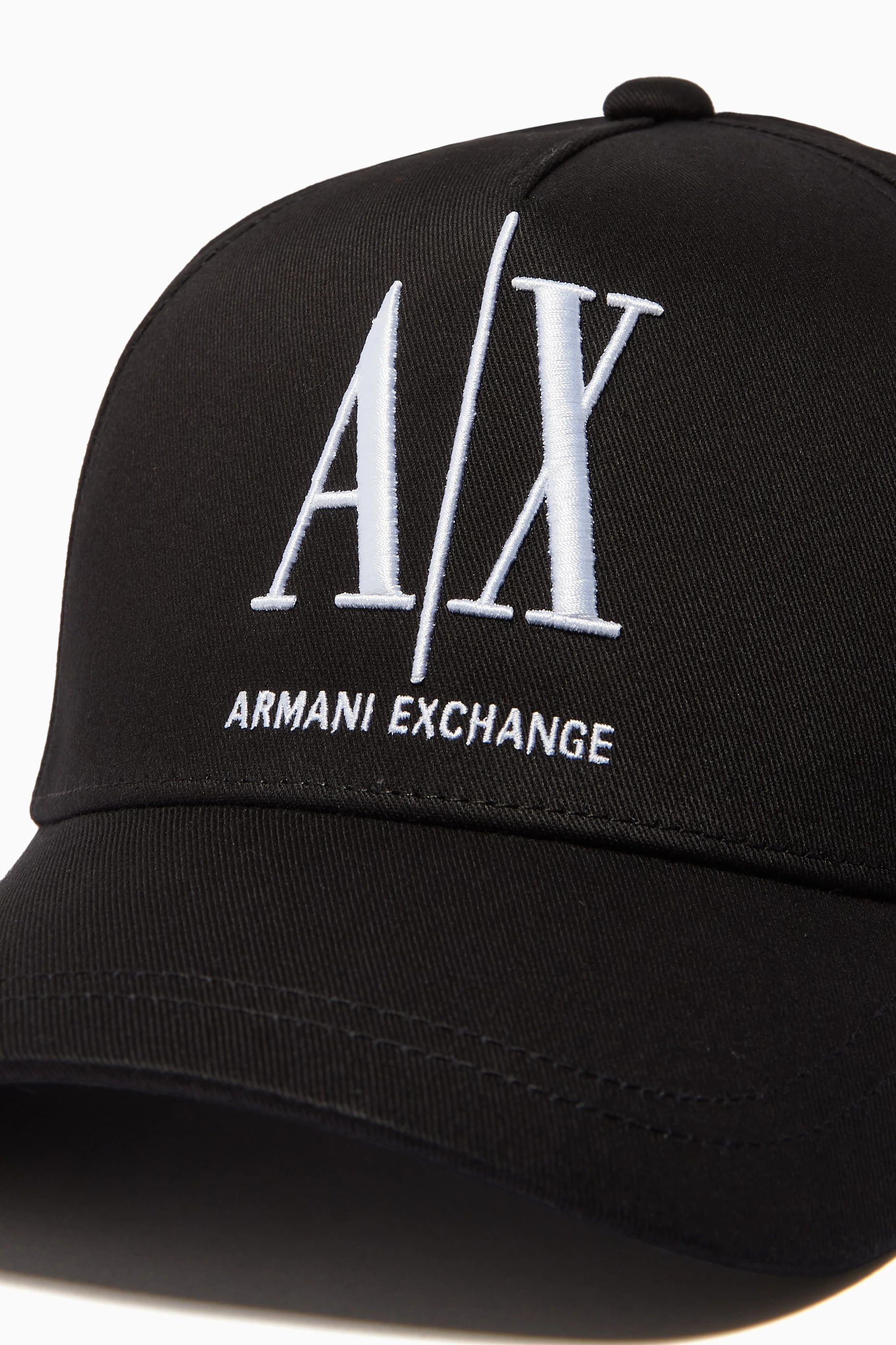 Armani exchange black cap cheap