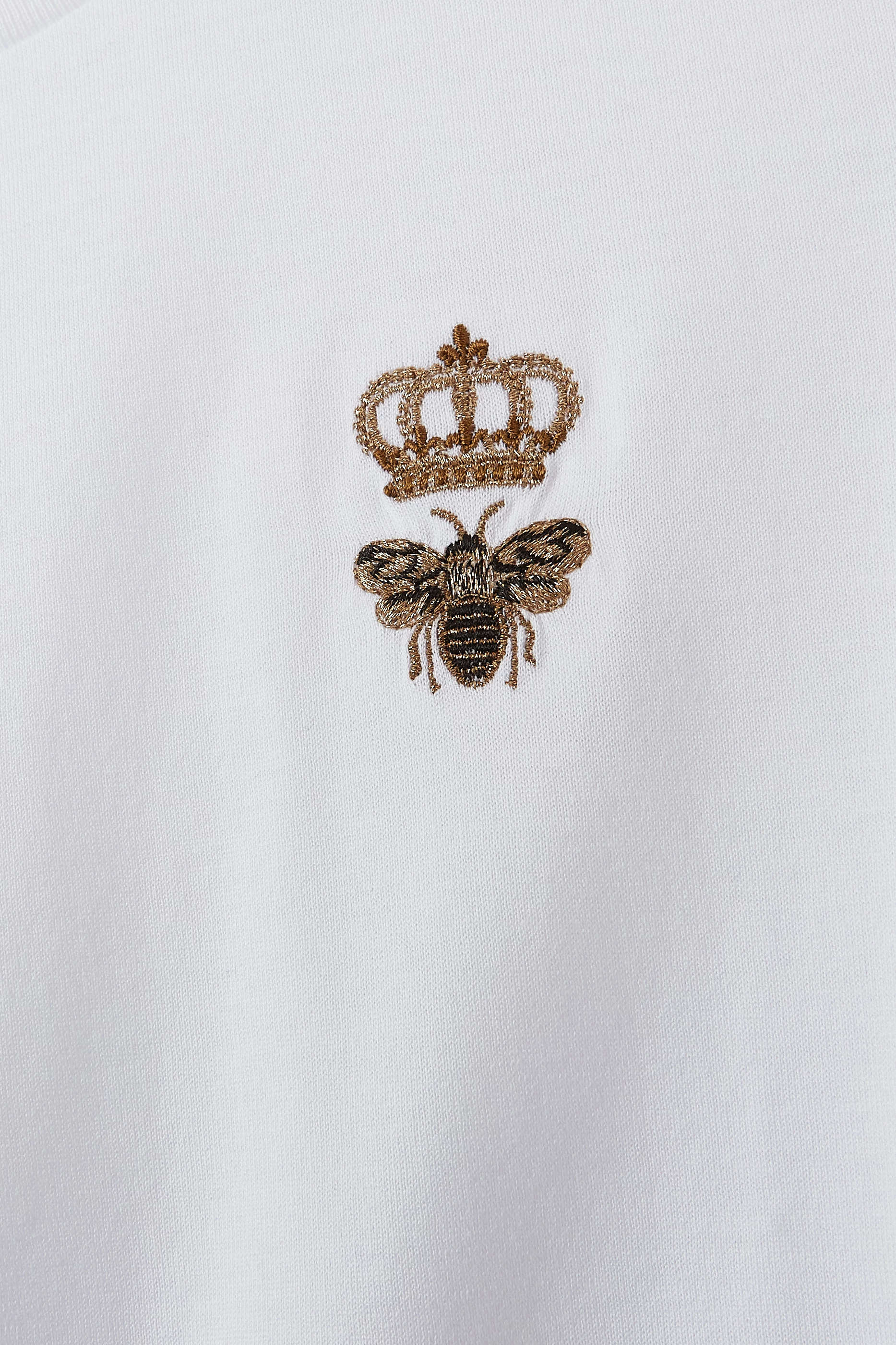 Tシャツ・カットソー Dolce&Gabbana BEE AND CROWN EMBROIDERED T-SHIRT Dolce & Gabbana Crown-Bee Lurex Embroidery T-Shirt | Sendegaro