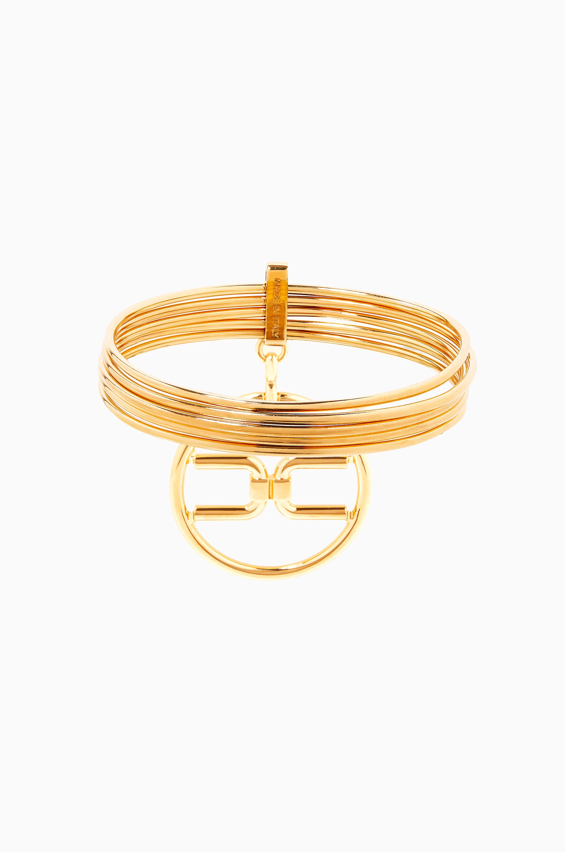 ELISABETTA FRANCHI ゴールドメタルロゴ ホワイト ベルト ELISABETTA FRANCHI ゴールドメタルロゴ ホワイト ベルト