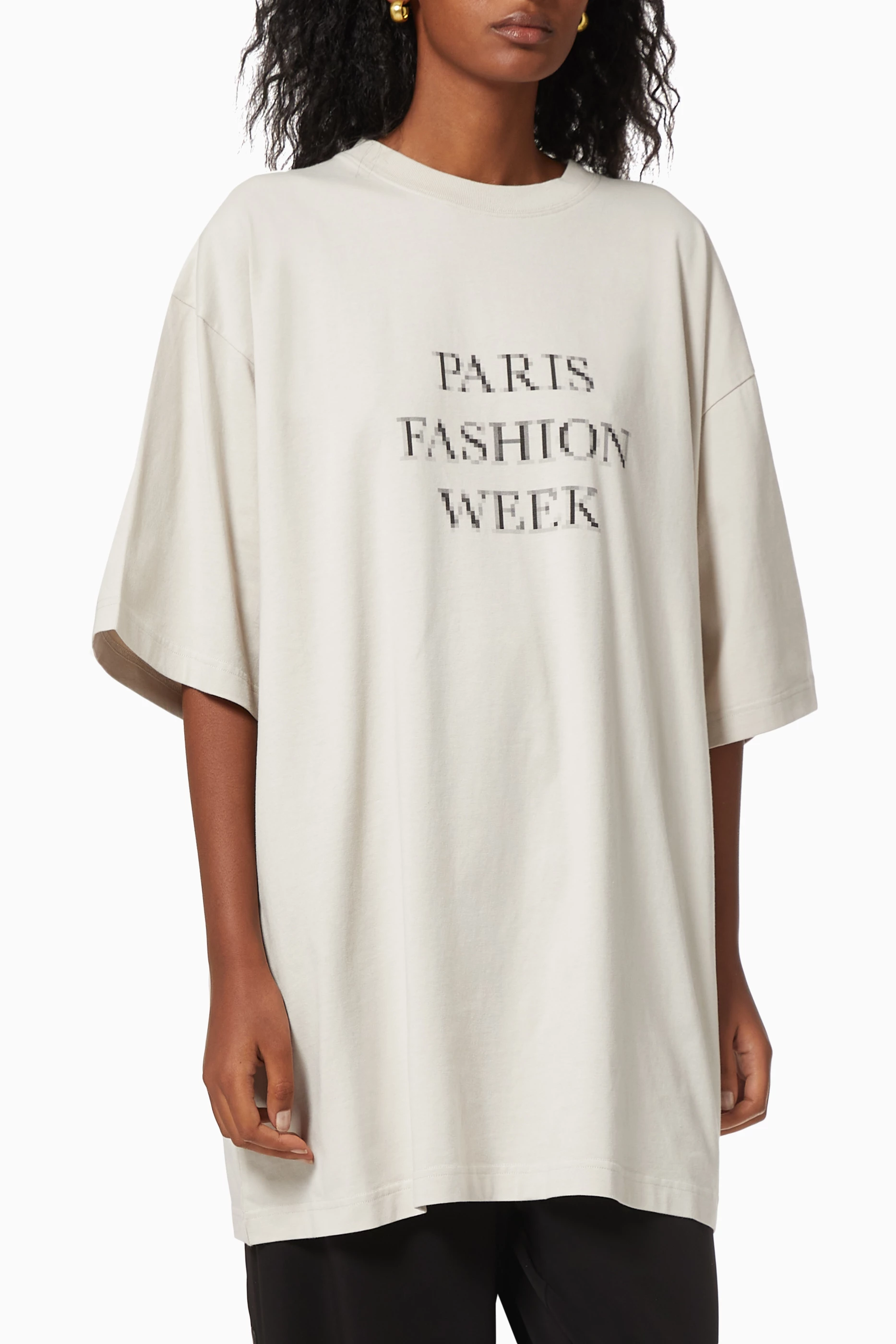 Buy Balenciaga Grey Caps Destroyed Flatground Large Fit T-shirt in