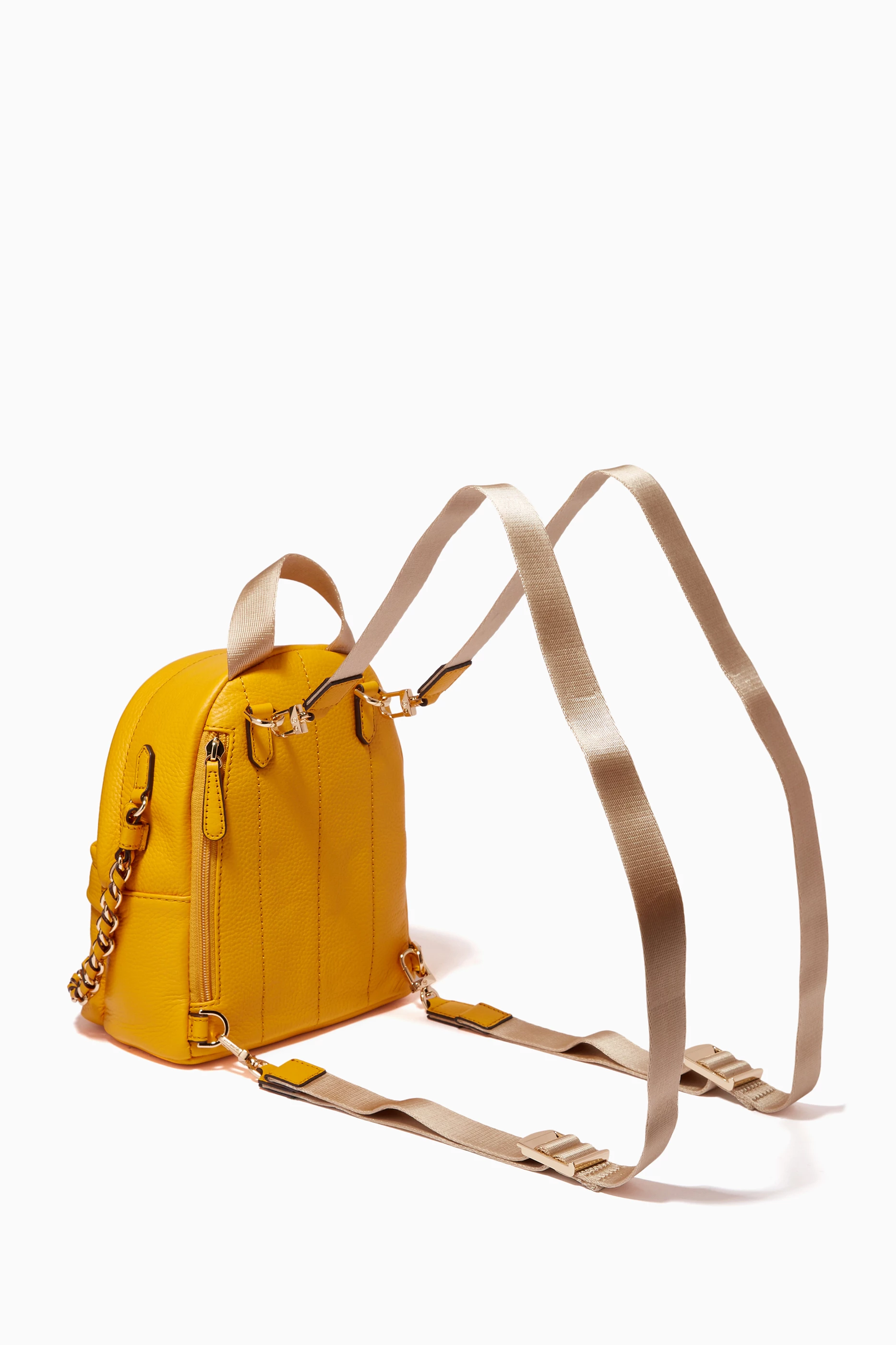 Michael Kors Mustard Backpack MICHARL KORS ERIN LEATHER BACKPACK WITH | Mercari main image 2