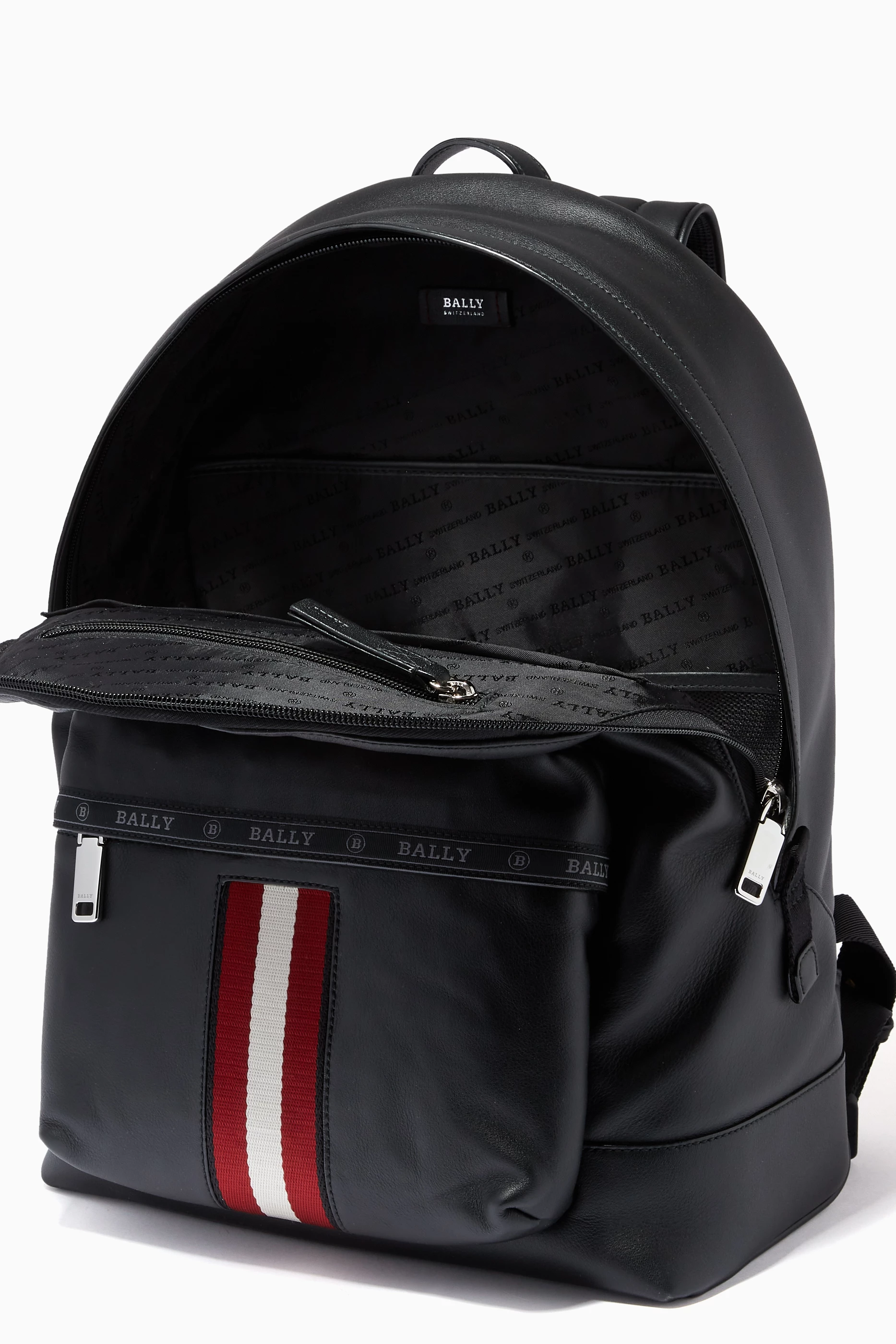 Buy Bally Black Harper Backpack in Leather for Men Online Ounass Kuwait