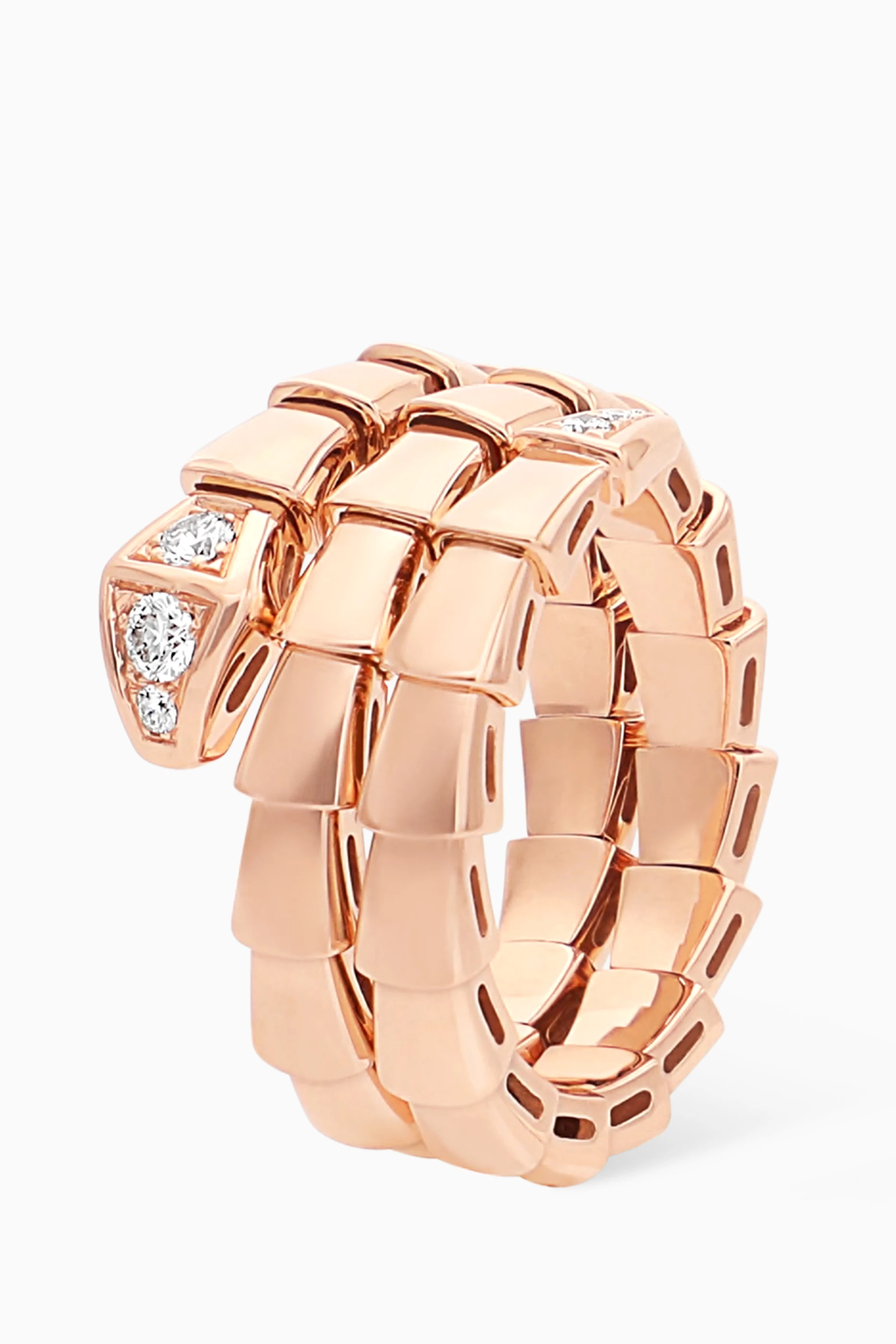 Buy BVLGARI Rose Gold Serpenti Viper Diamond Ring in 18kt Rose Gold for Women Online Ounass Kuwait