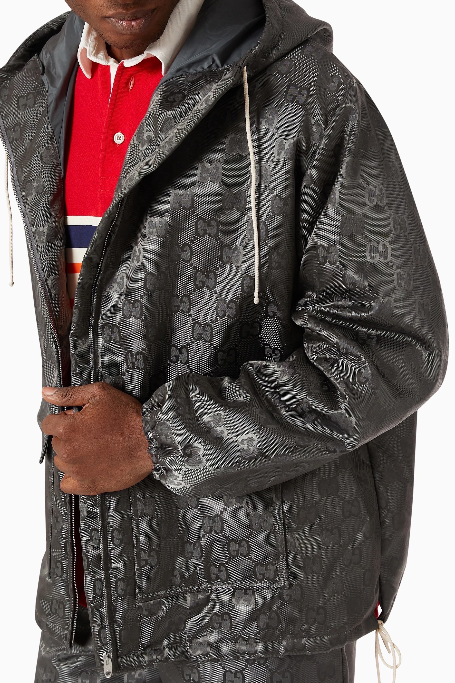 GUCCI OFF THE GRID ナイロンジャケット フーデッド 48 GUCCI OFF THE GRID ナイロンジャケット フーデッド 48