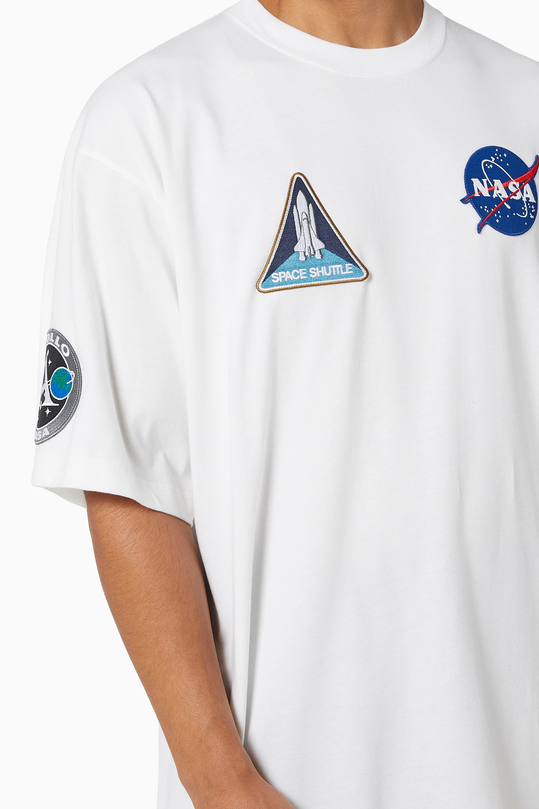 BALENCIAGA 返品可 ロングシャツ ユニセックス NASA vintage Balenciaga X Nasa Long Sleeve T-Shirt in White BNWT XL | eBay
