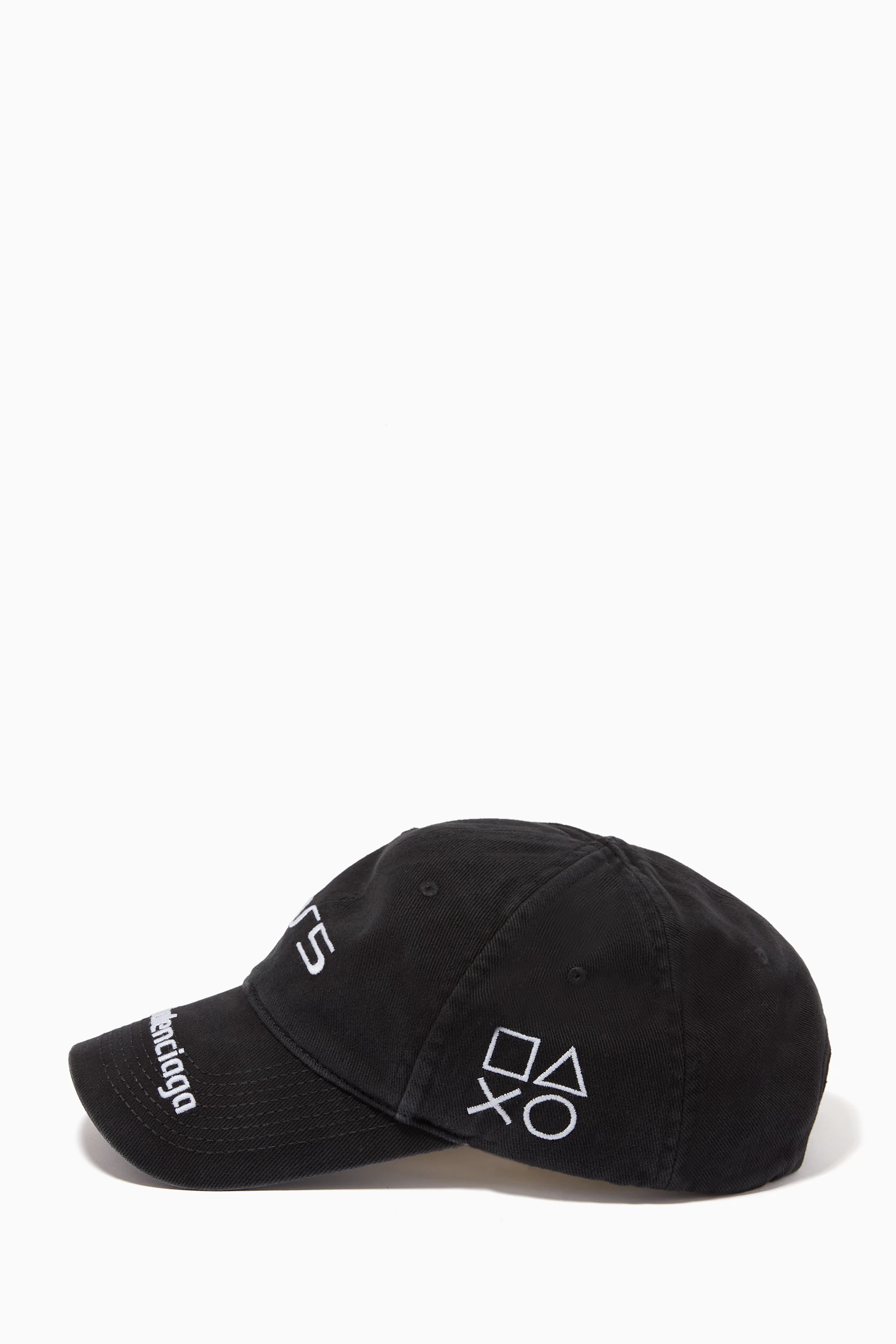 Buy Balenciaga Black Ps5 Cap in Cotton for UNISEX Online | Ounass