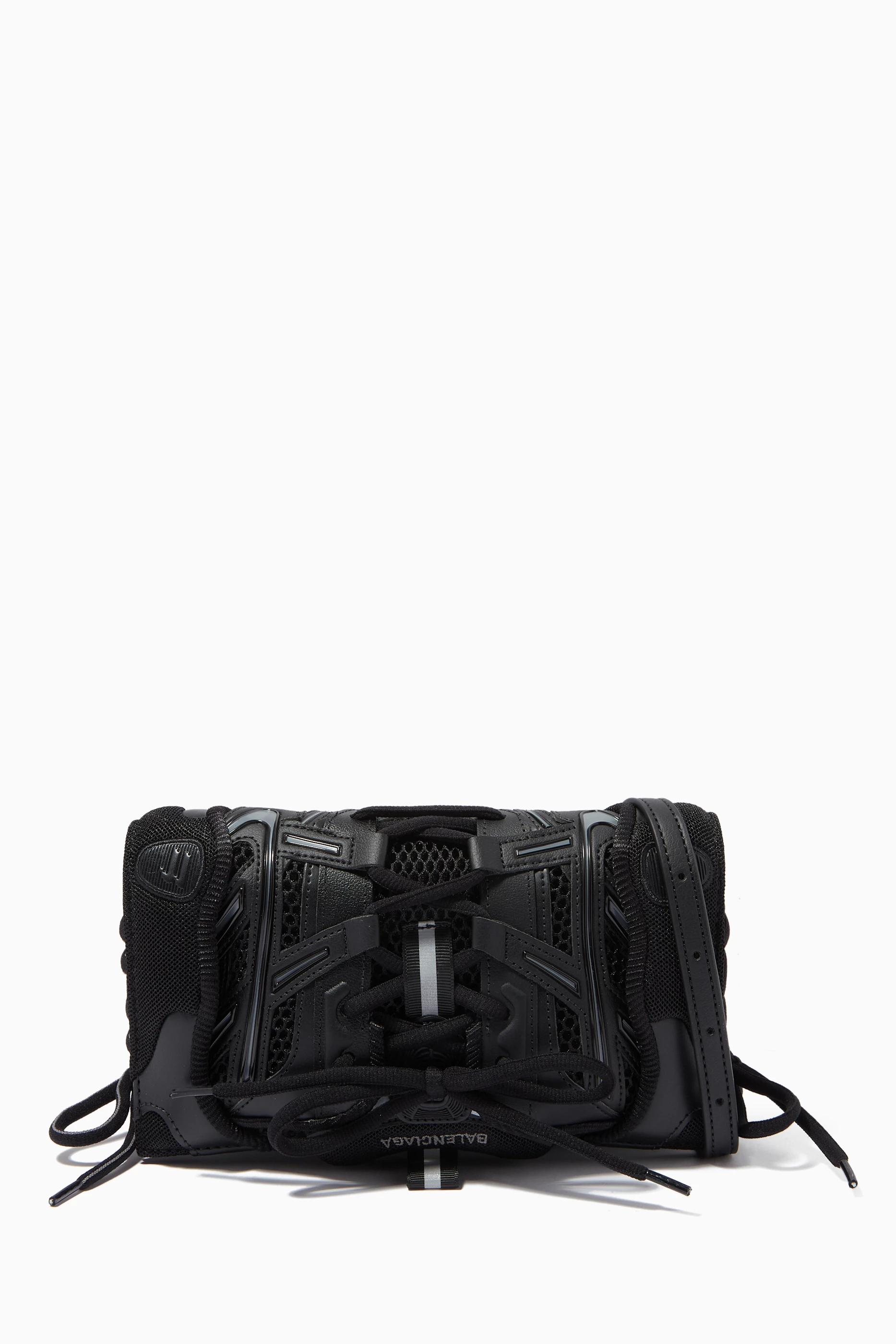 バッグ BALENCIAGA 21AW Sneakerhead Phone Holder Buy Balenciaga Black Sneakerhead Phone Holder in Mesh & Faux