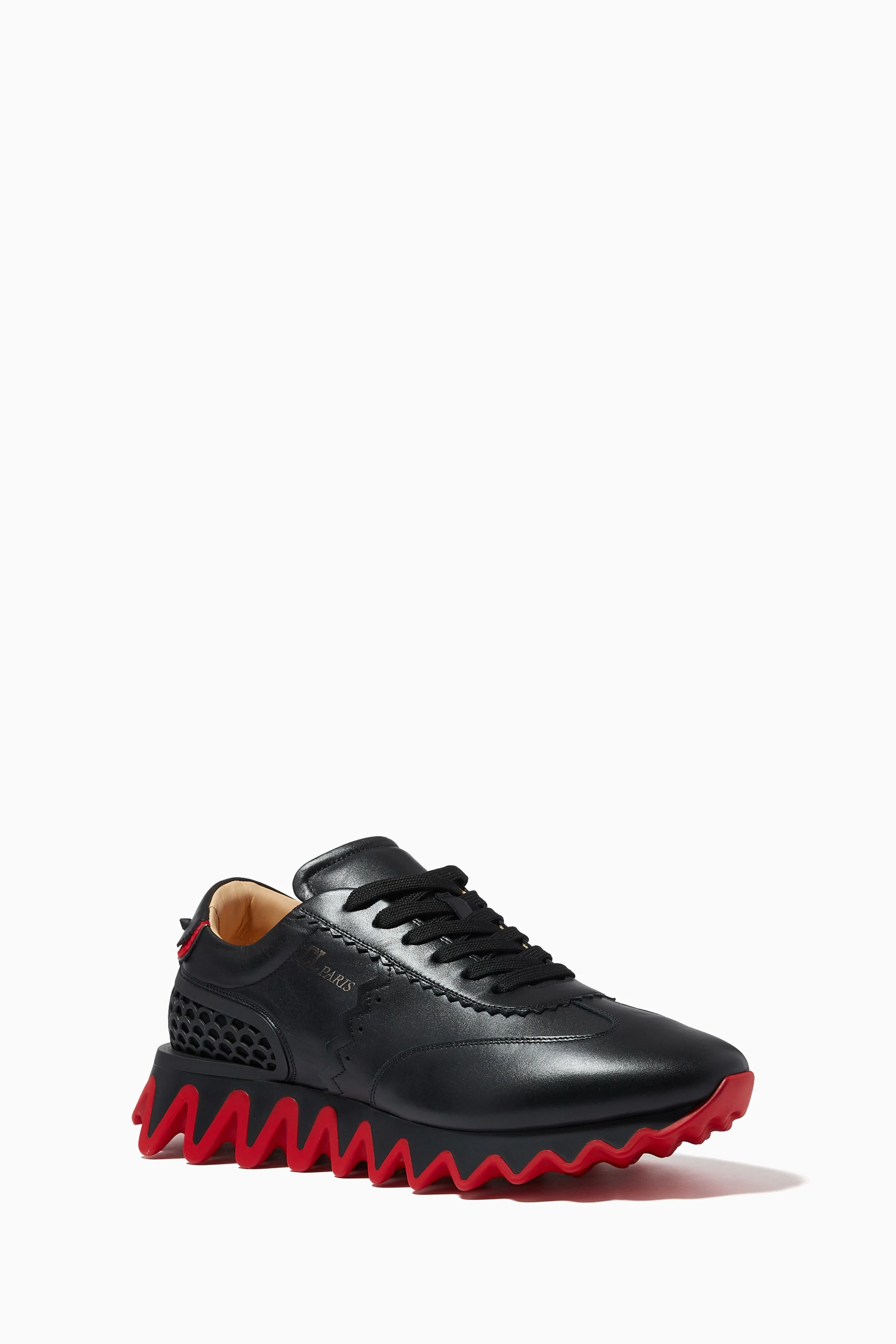 Buy Christian Louboutin Multicolour Loubishark Sneakers in Leather