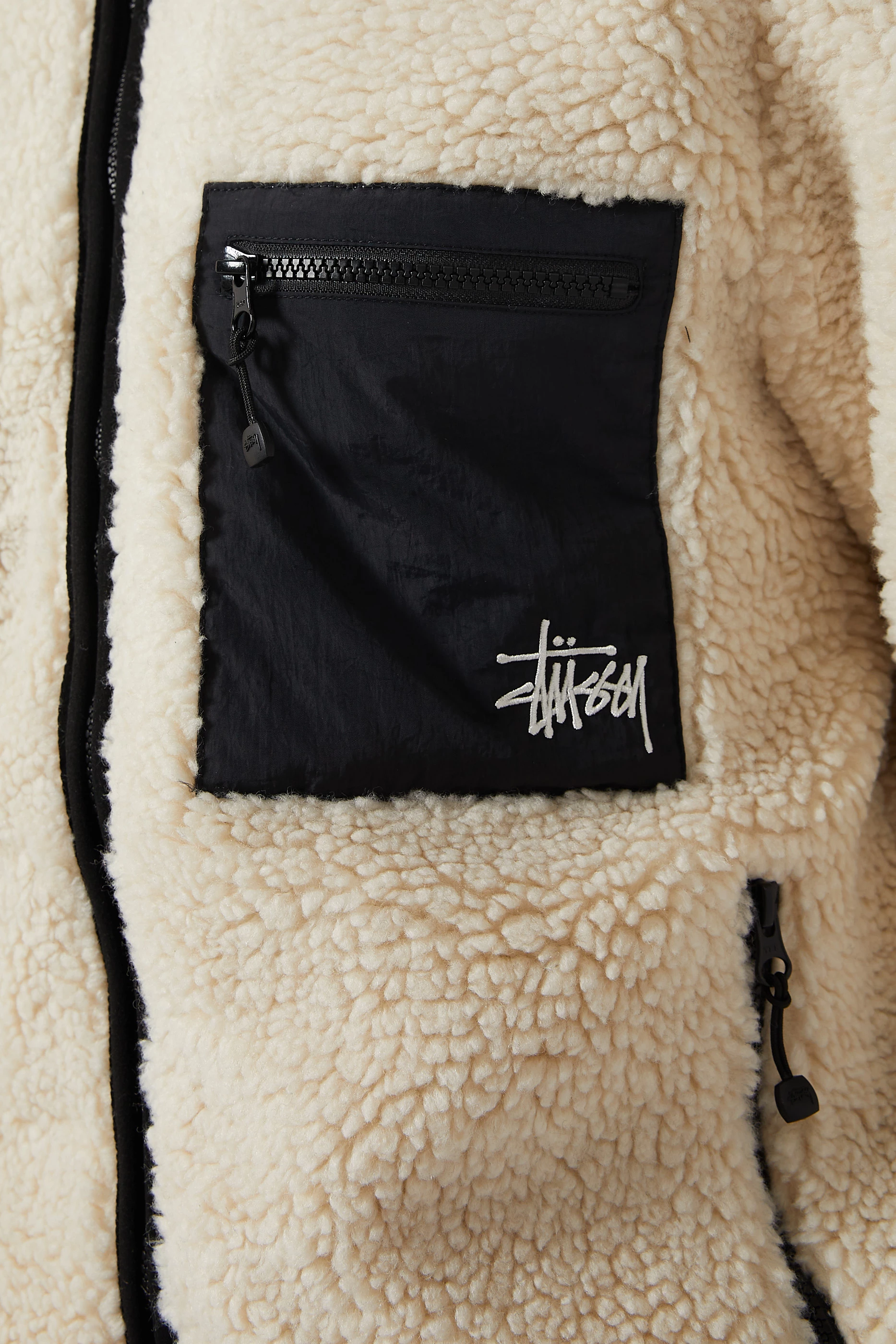 Stussy tribe sherpa jacket cream new arrivals