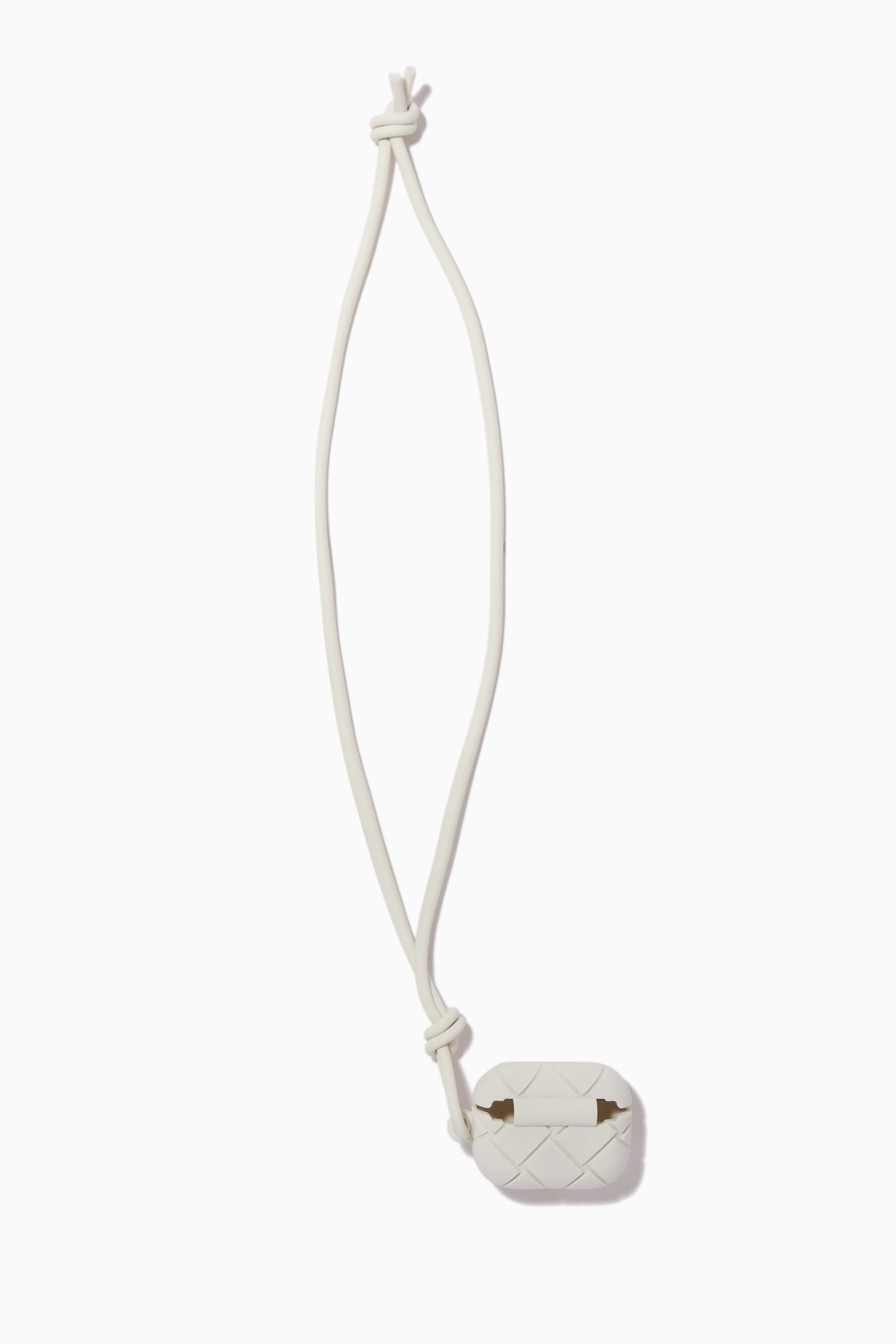 Buy Bottega Veneta White AirPods Pro Case in Intrecciato Rubber