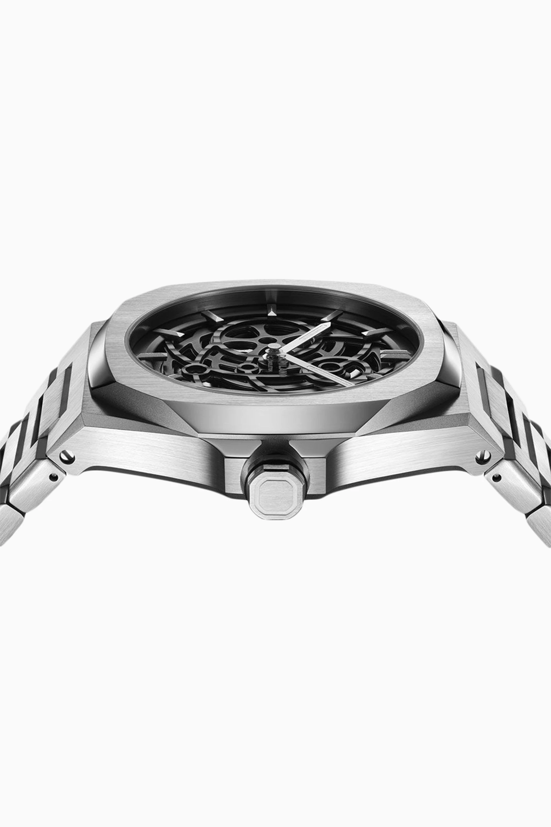 Buy D1 Milano Silver Skeleton Mechanical Watch 41.5mm for Men Online Ounass Kuwait
