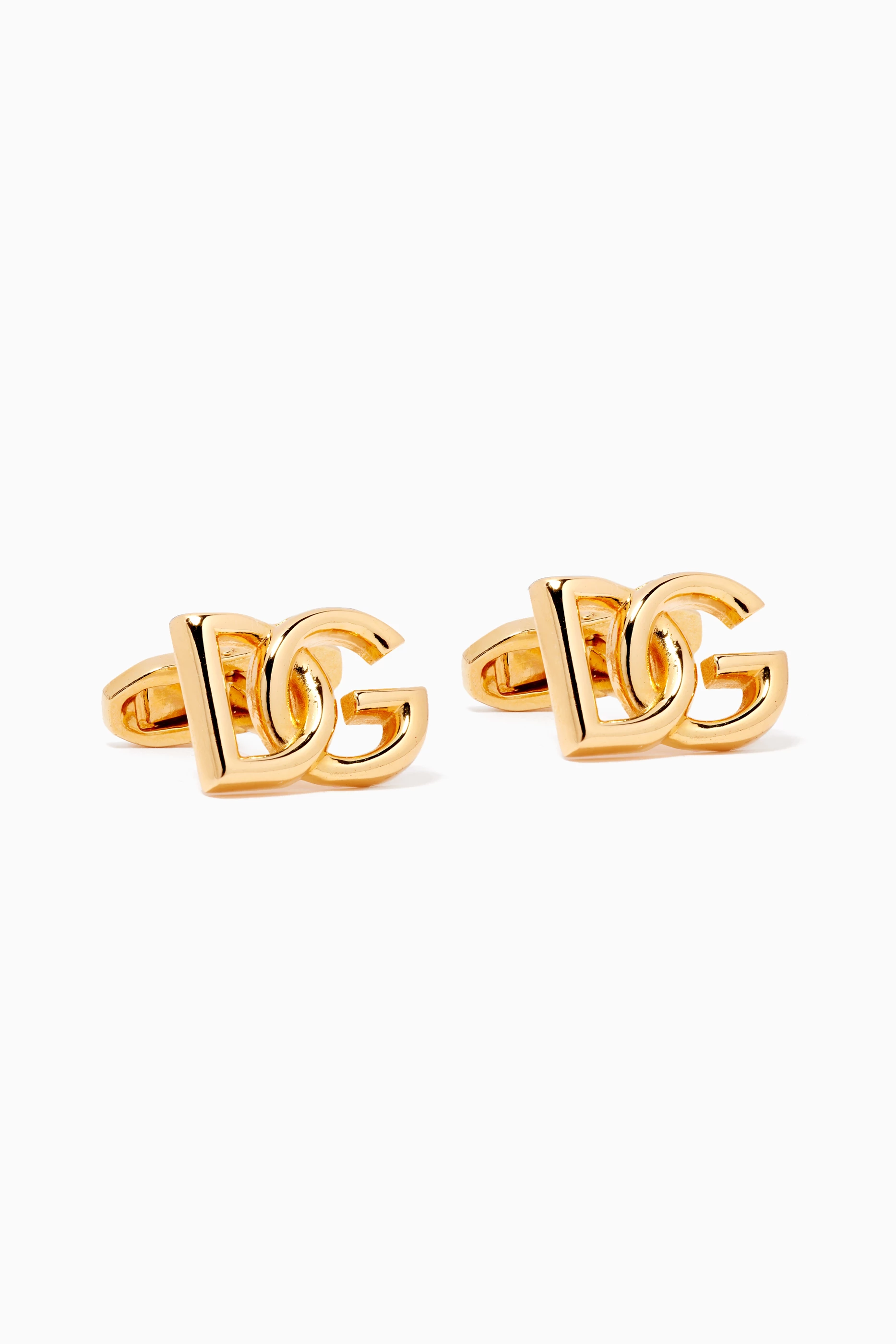 専用　Dolce&Gabbana レザー パンプス ゴールド金具 23.5相当 Buy Dolce & Gabbana Gold DG Logo Cufflinks in Gold for Men Online
