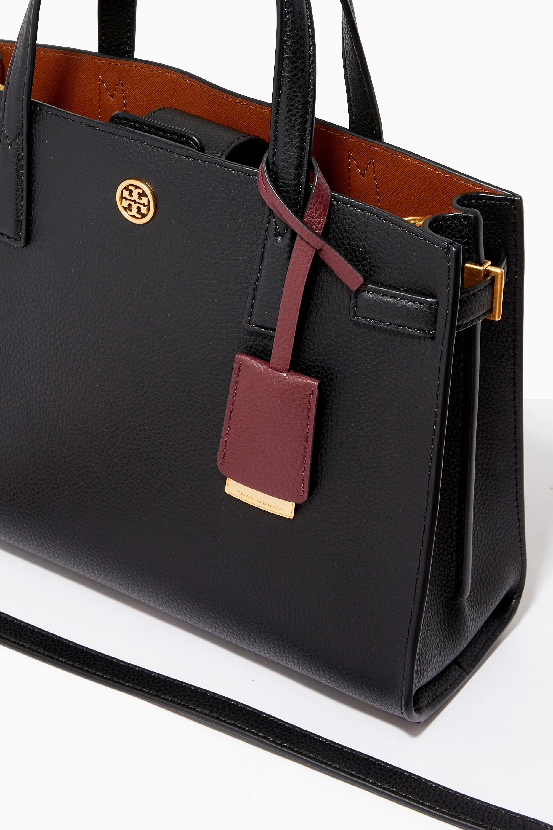 Buy Tory Burch Black Walker Small Satchel Bag in Leather for Women