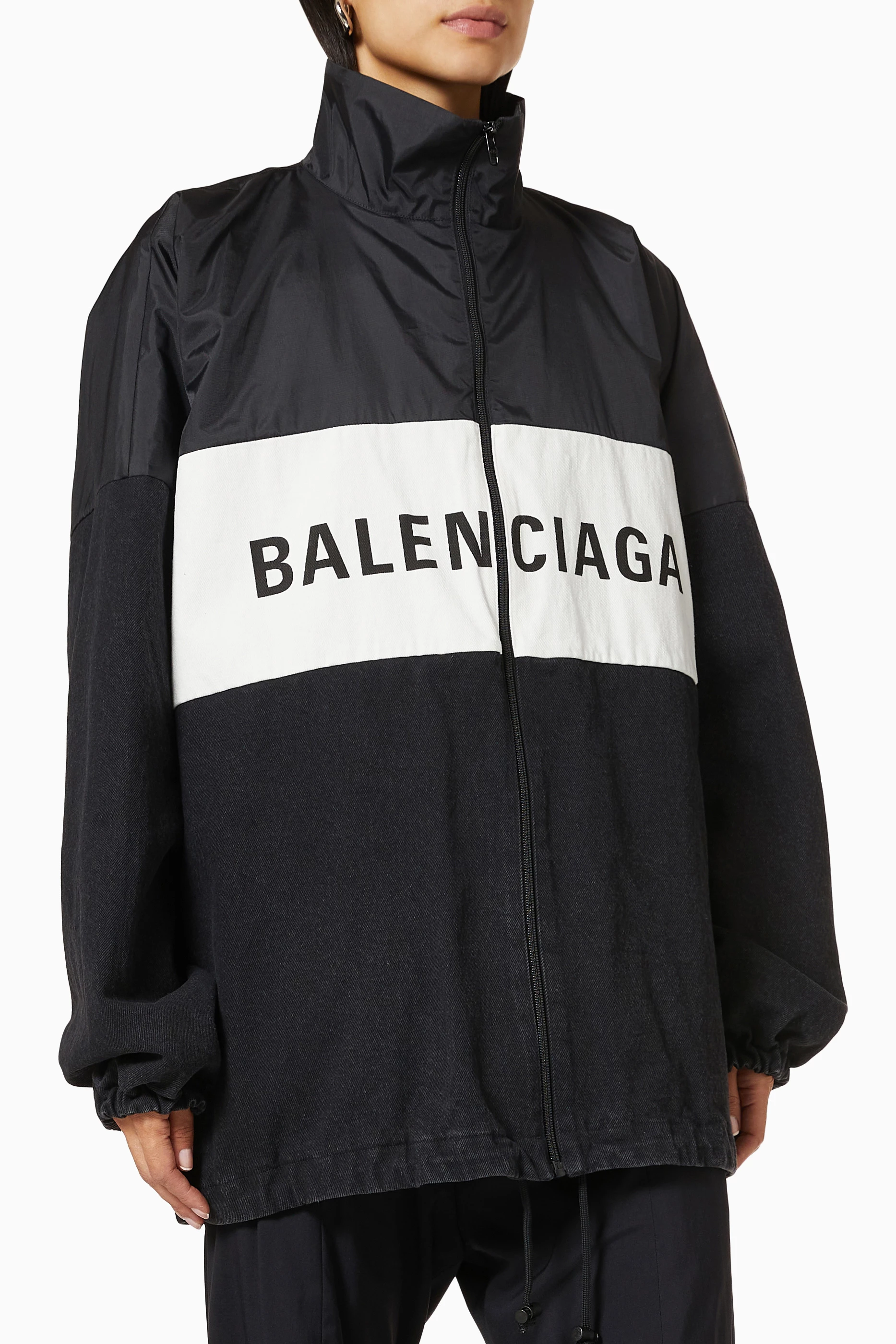 BALENCIAGA Logo Zip-Up Jacket