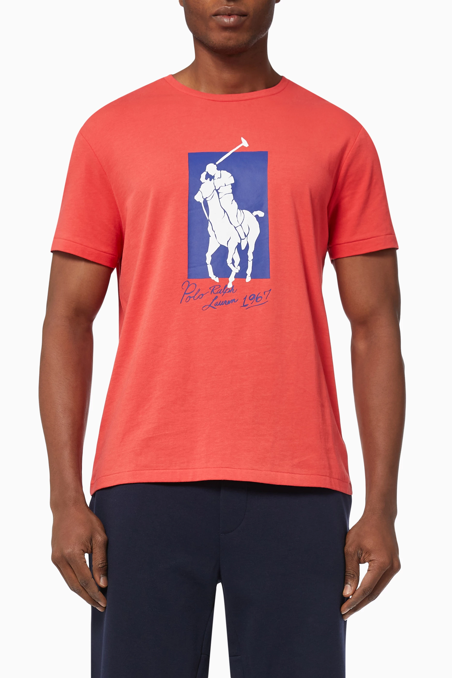 Buy Polo Ralph Lauren Red Big Pony T-shirt in Cotton Jersey for 
