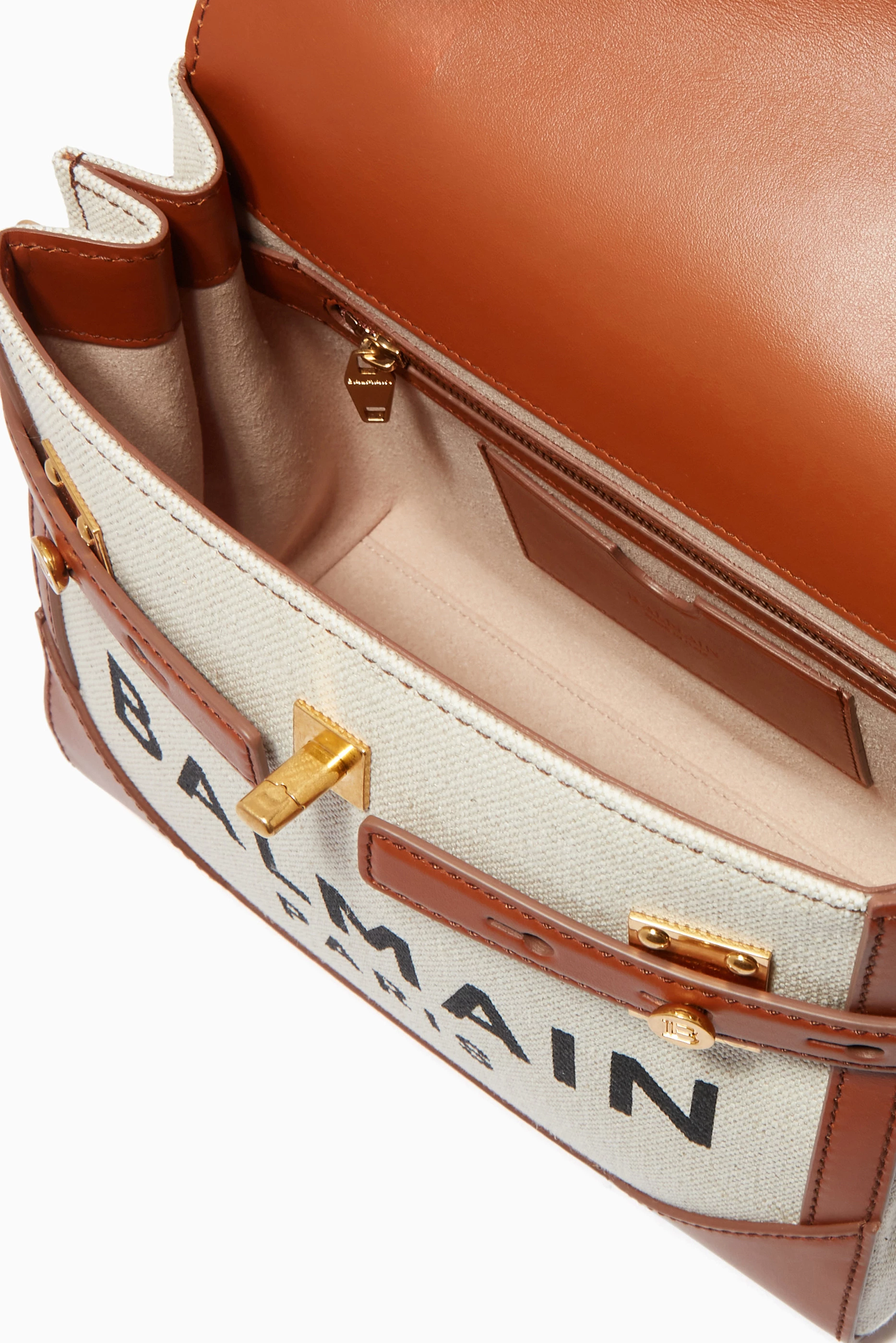 Canvas Balmain Bbuzz Backpack Buy Balmain Brown B-Buzz 23 Top