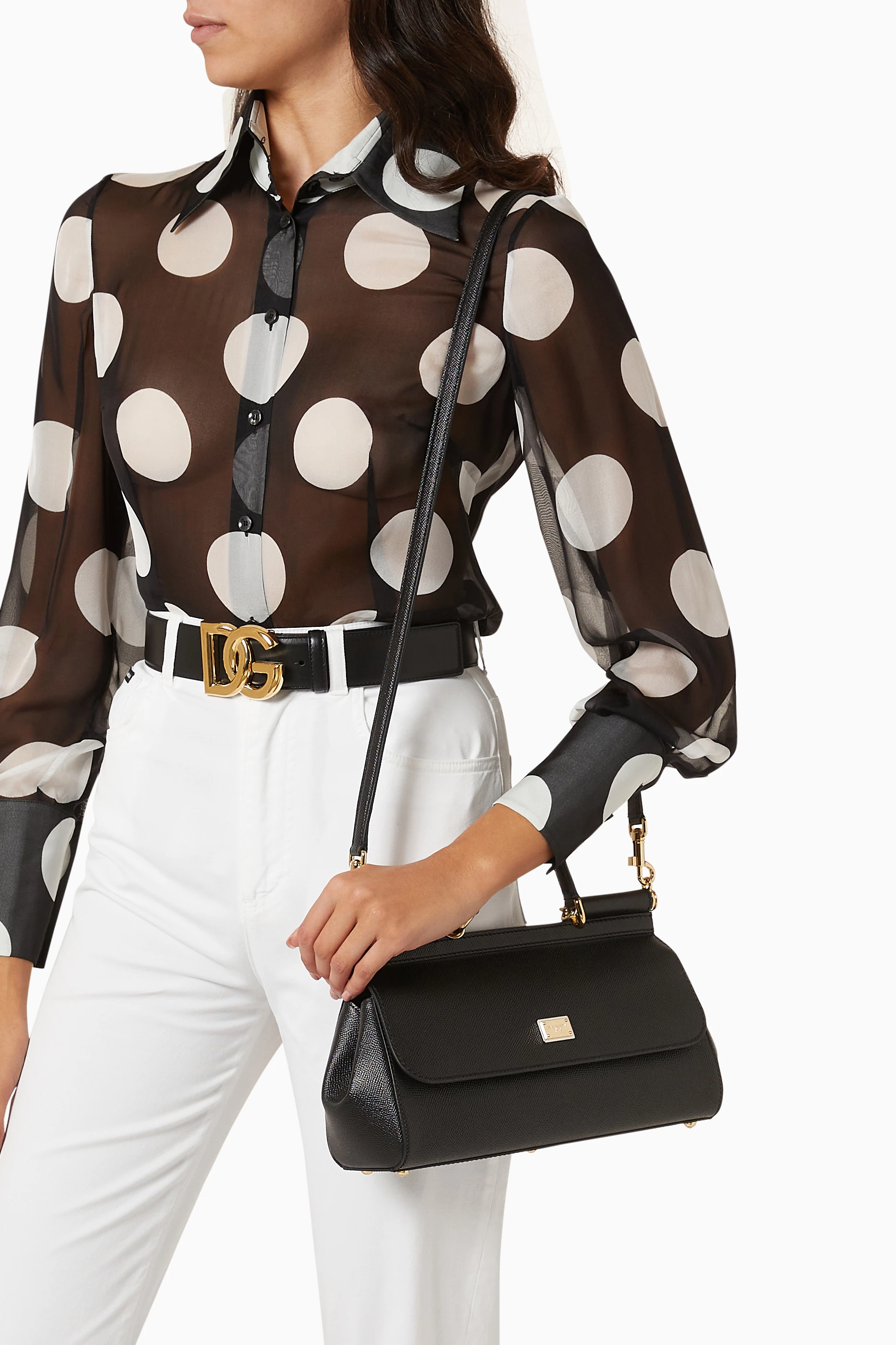 【関税＆送料込み】Dolce & Gabbana Black Long Sicily Top Ha Elongated Sicily handbag in Black for Women | Dolce&Gabbana® US