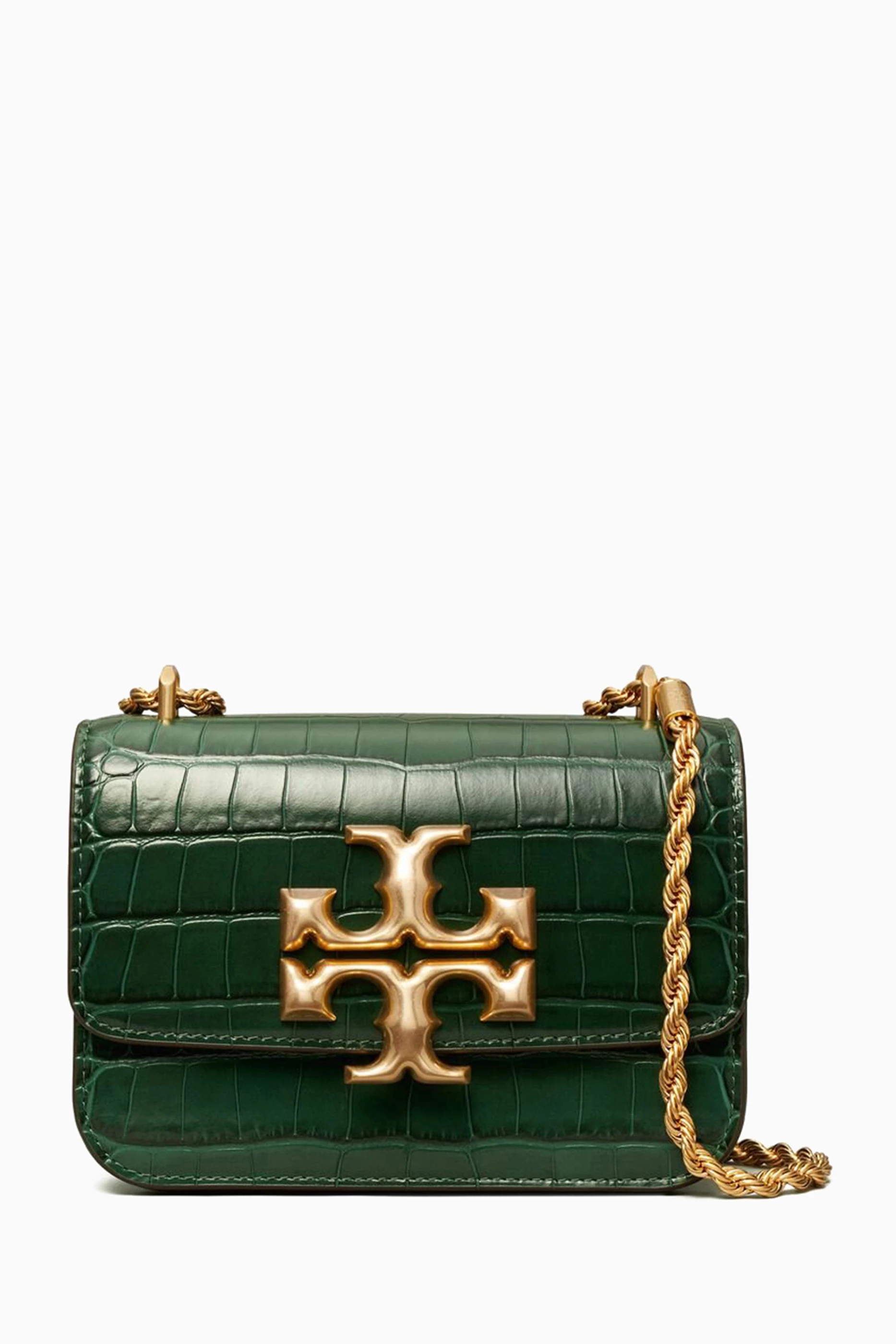 Buy Tory Burch Green Eleanor Bag in Croc embossed Leather for Women Online Ounass Kuwait